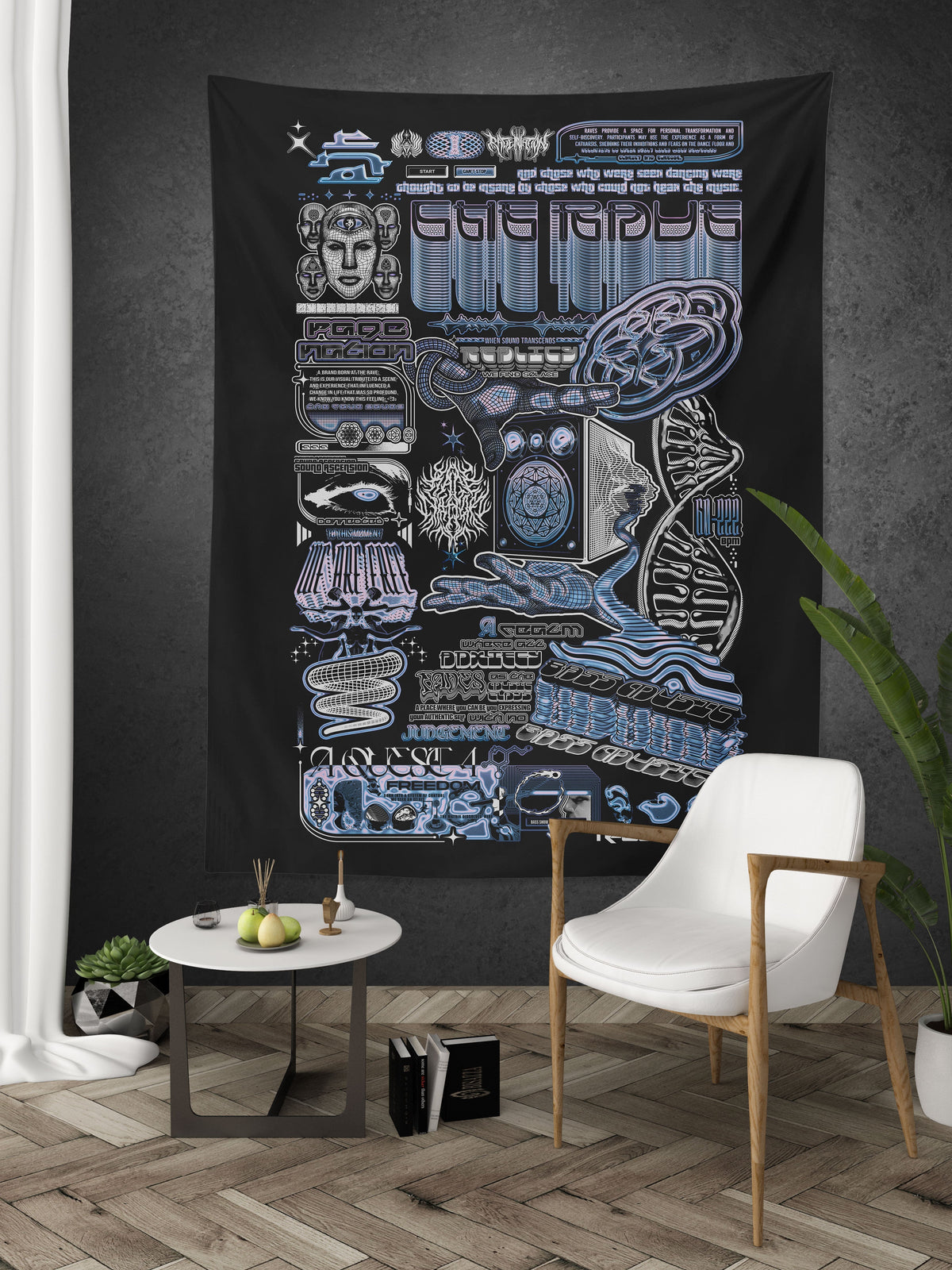 THE RAVE 002 ✦ RAGE NATION ✦ 111 Limited Edition Tapestry Tapestry