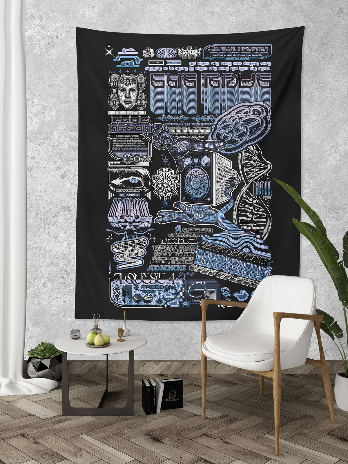 THE RAVE 002 ✦ RAGE NATION ✦ 111 Limited Edition Tapestry Tapestry