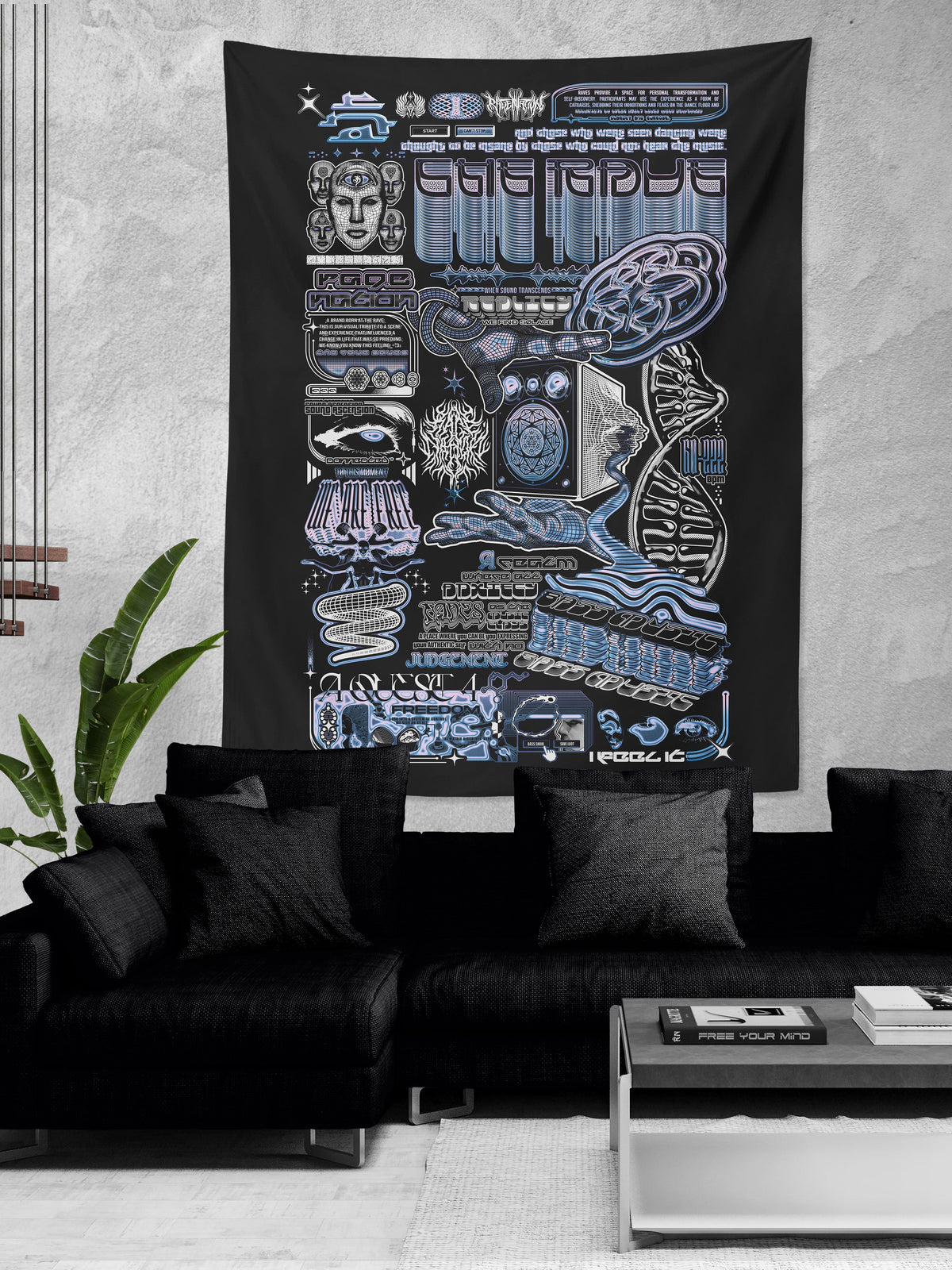 THE RAVE 002 ✦ RAGE NATION ✦ 111 Limited Edition Tapestry Tapestry