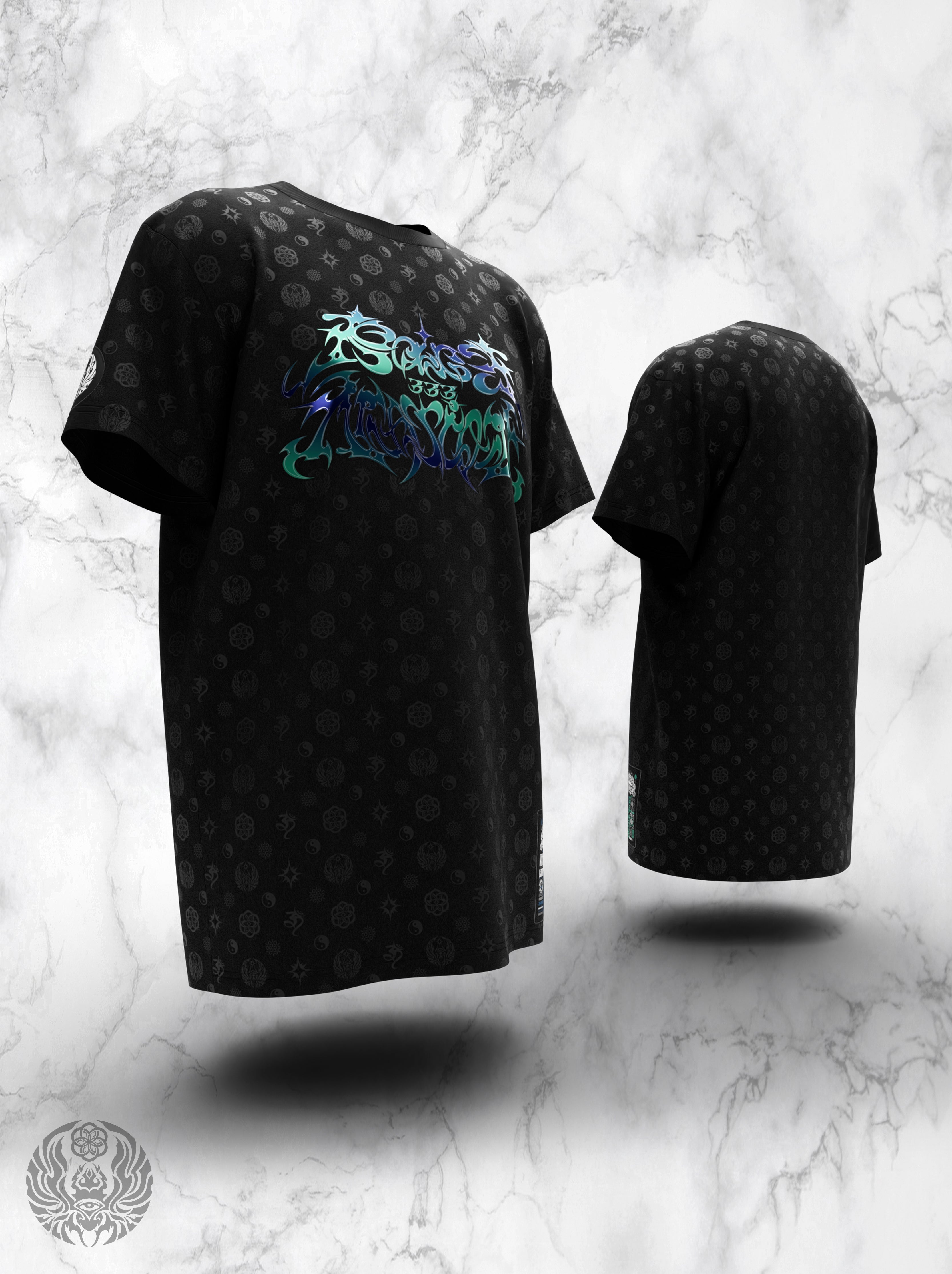 PATTERNS OF BECOMING 3-TONE IRIDESCENT Oversized Premium T-shirt T-Shirt