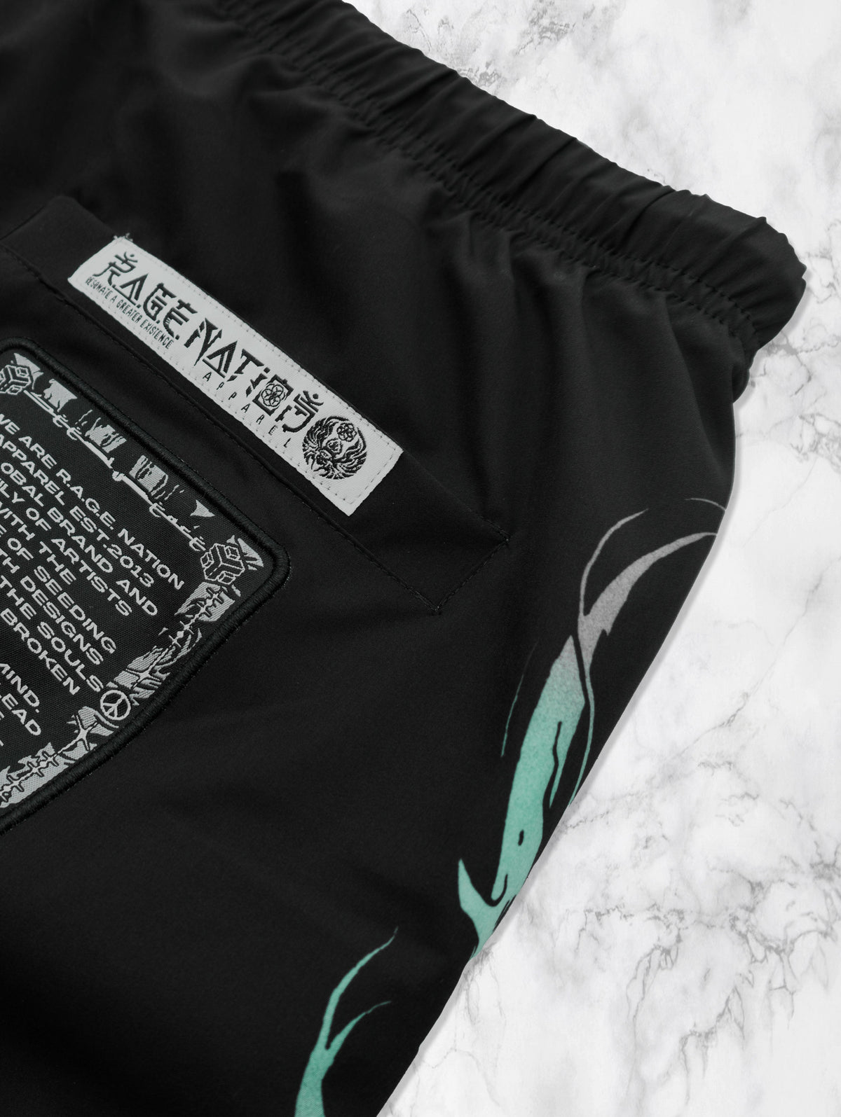 RAGECORE V2 ✦ Turquoise Silver Gradient ✦ Swim Shorts Swim