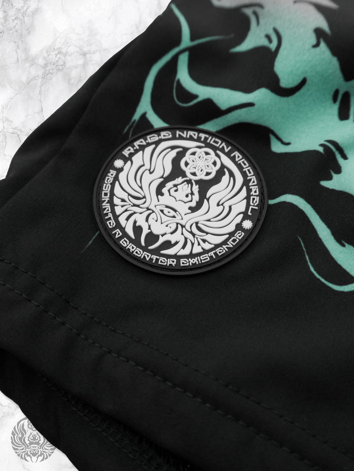 RAGECORE V2 ✦ Turquoise Silver Gradient ✦ Swim Shorts Swim