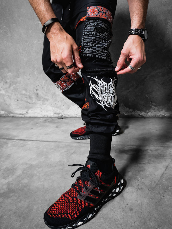 PROTECTED BY INTENT V1 ✦ RED/BLACK ✦ TACTICAL JOGGERS Tacticals