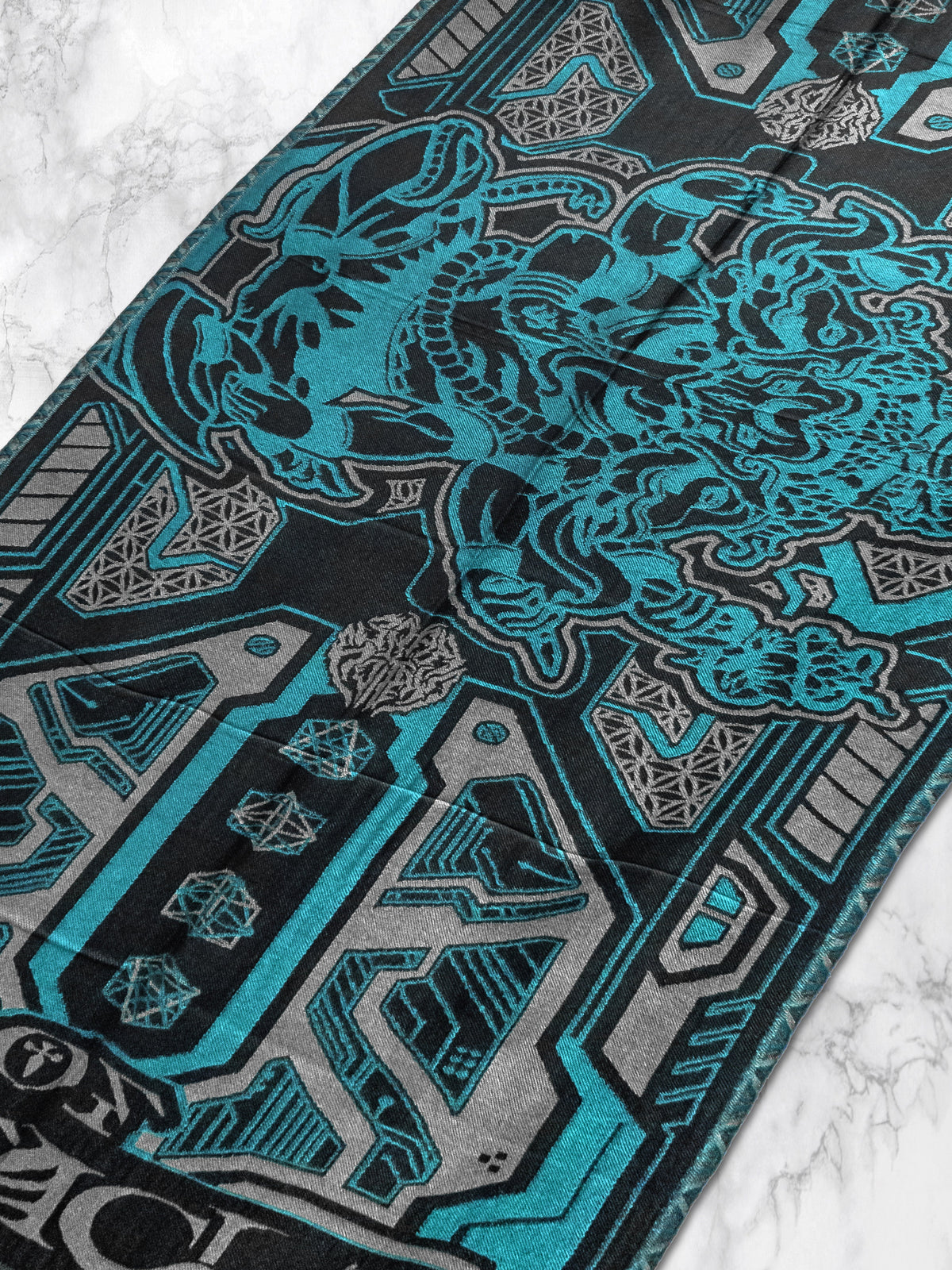 REMOVER OF OBSTACLES ✦ CYAN ✦ Festival Shawl Shawls