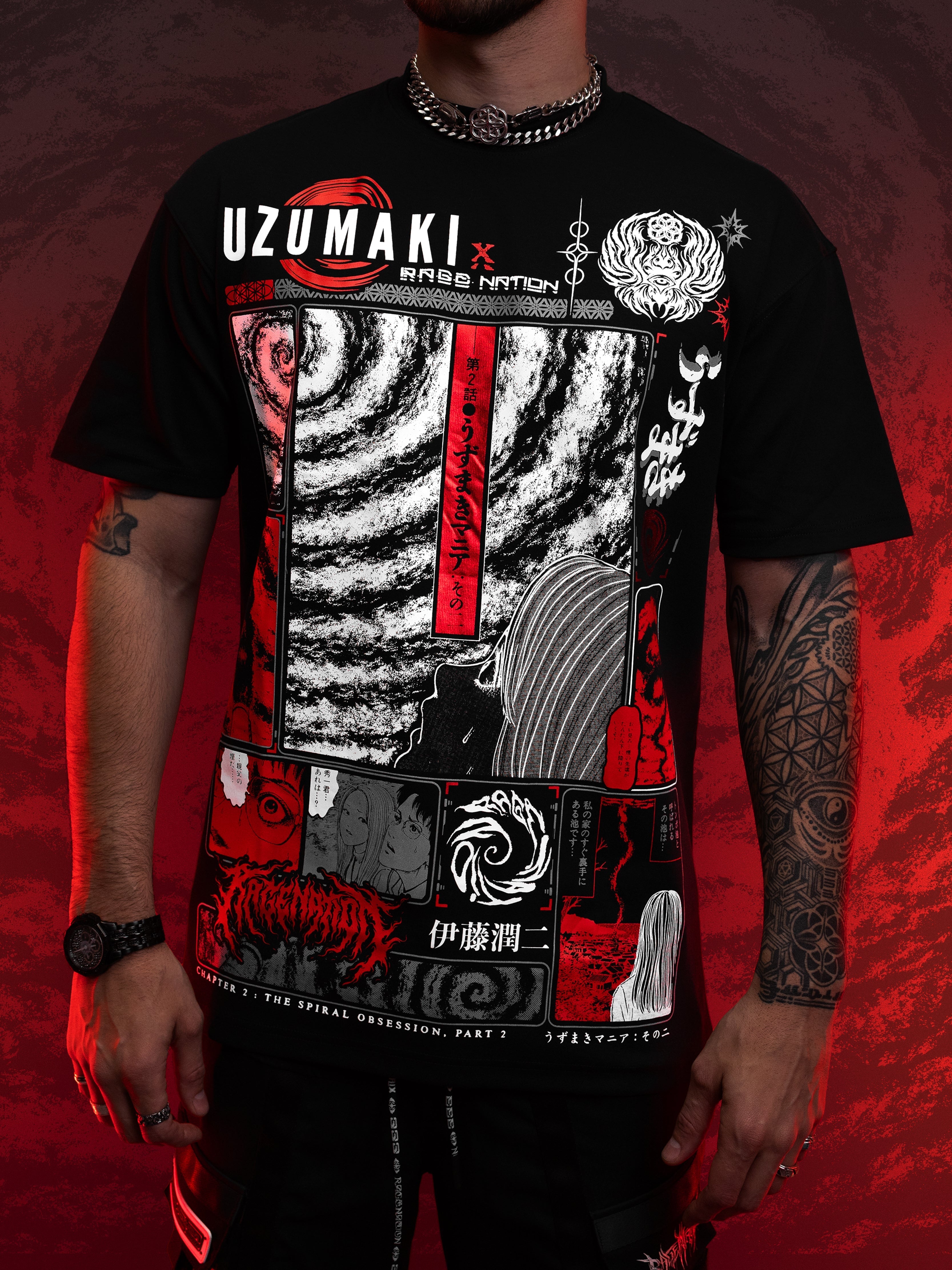 OFFICIAL UZUMAKI ✦ SPIRAL OBSESSION ✦ BLACK/RED ✦ Collectible T-shirt T-Shirt