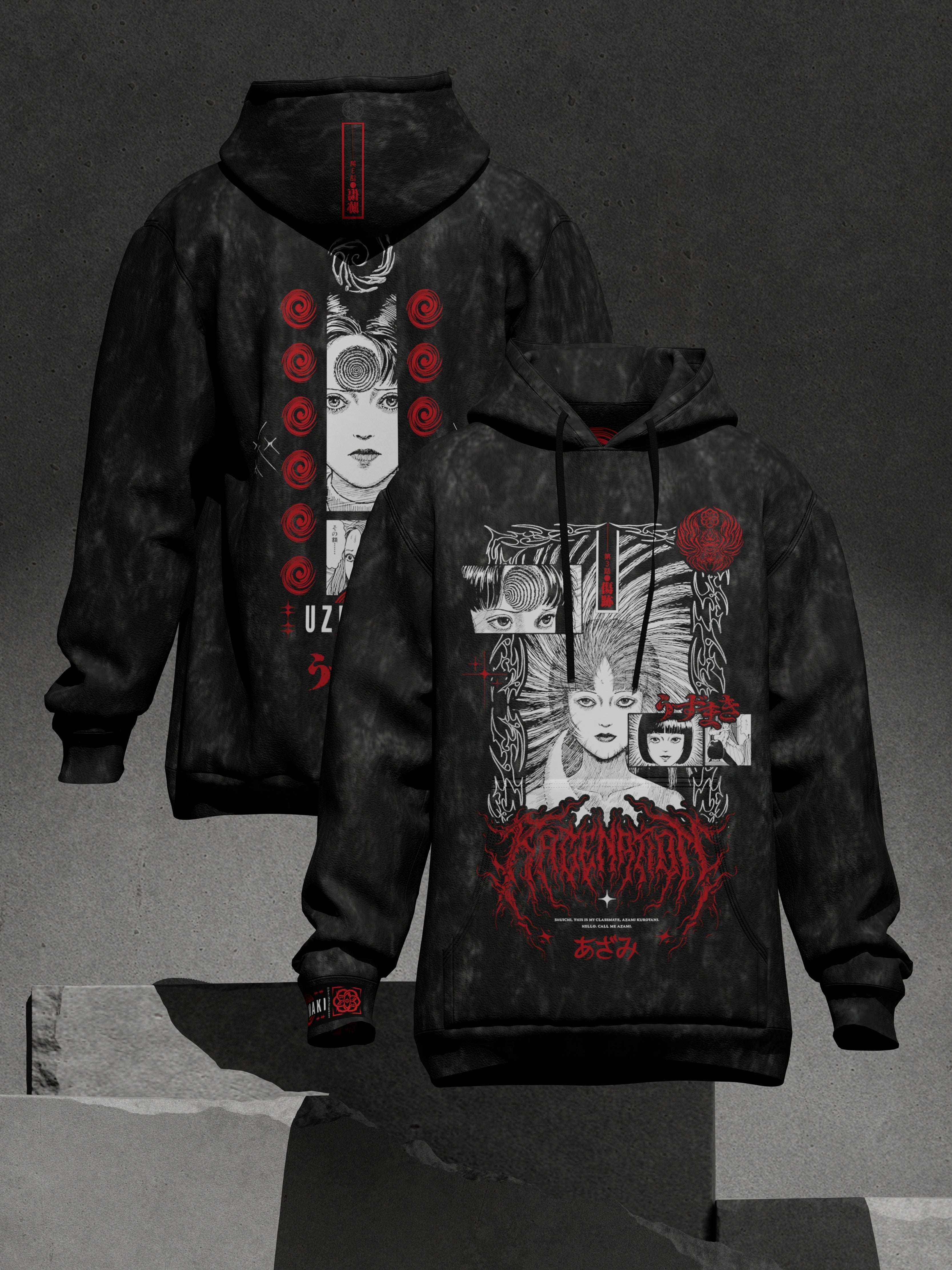 OFFICIAL UZUMAKI ✦ AZAMI'S CURSE ✦ ACIDWASH ✦ Collectible Hoodie Hoodie