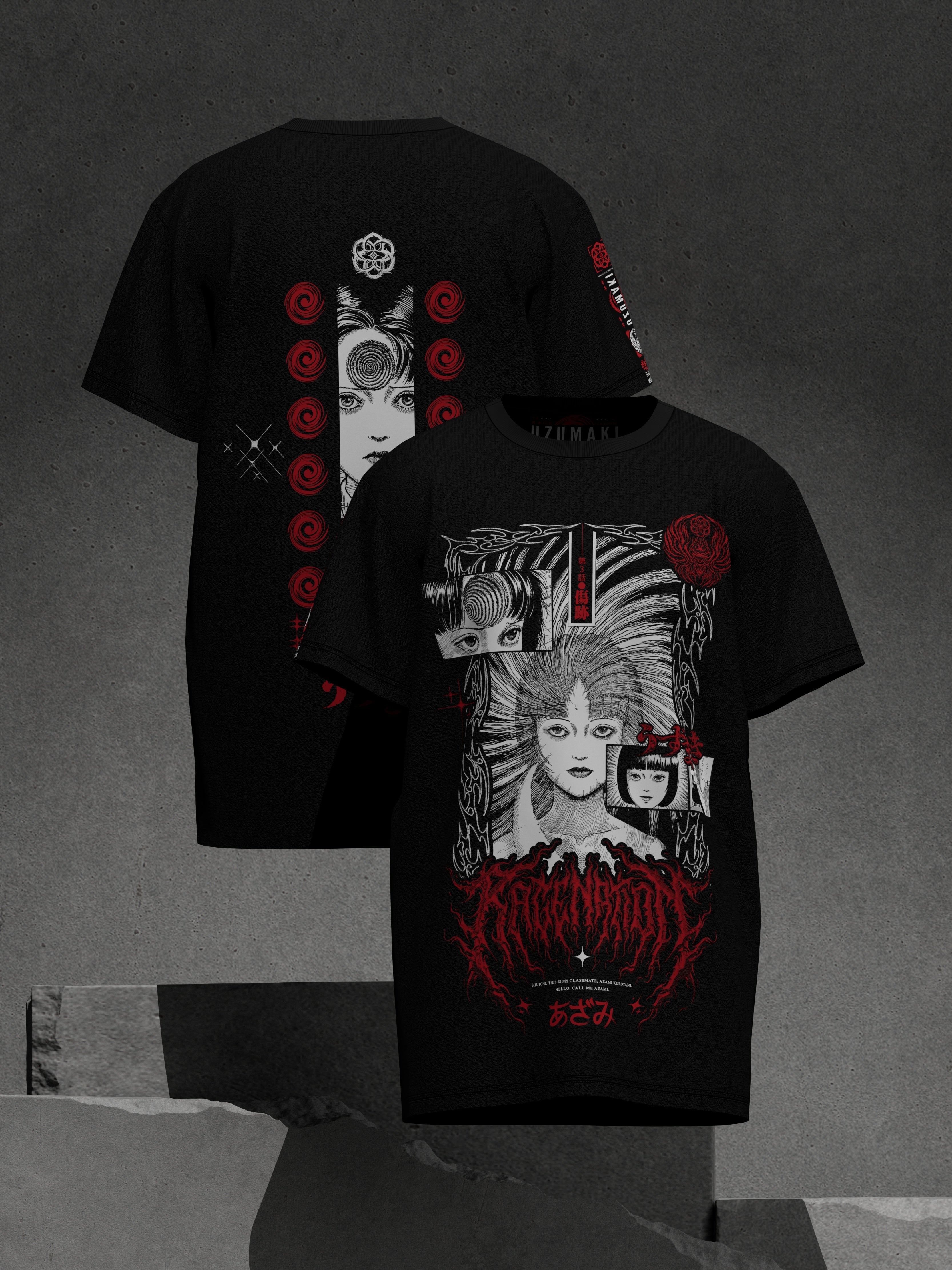 OFFICIAL UZUMAKI ✦ AZAMI'S CURSE ✦ BLACK/RED ✦ Collectible T-shirt T-Shirt