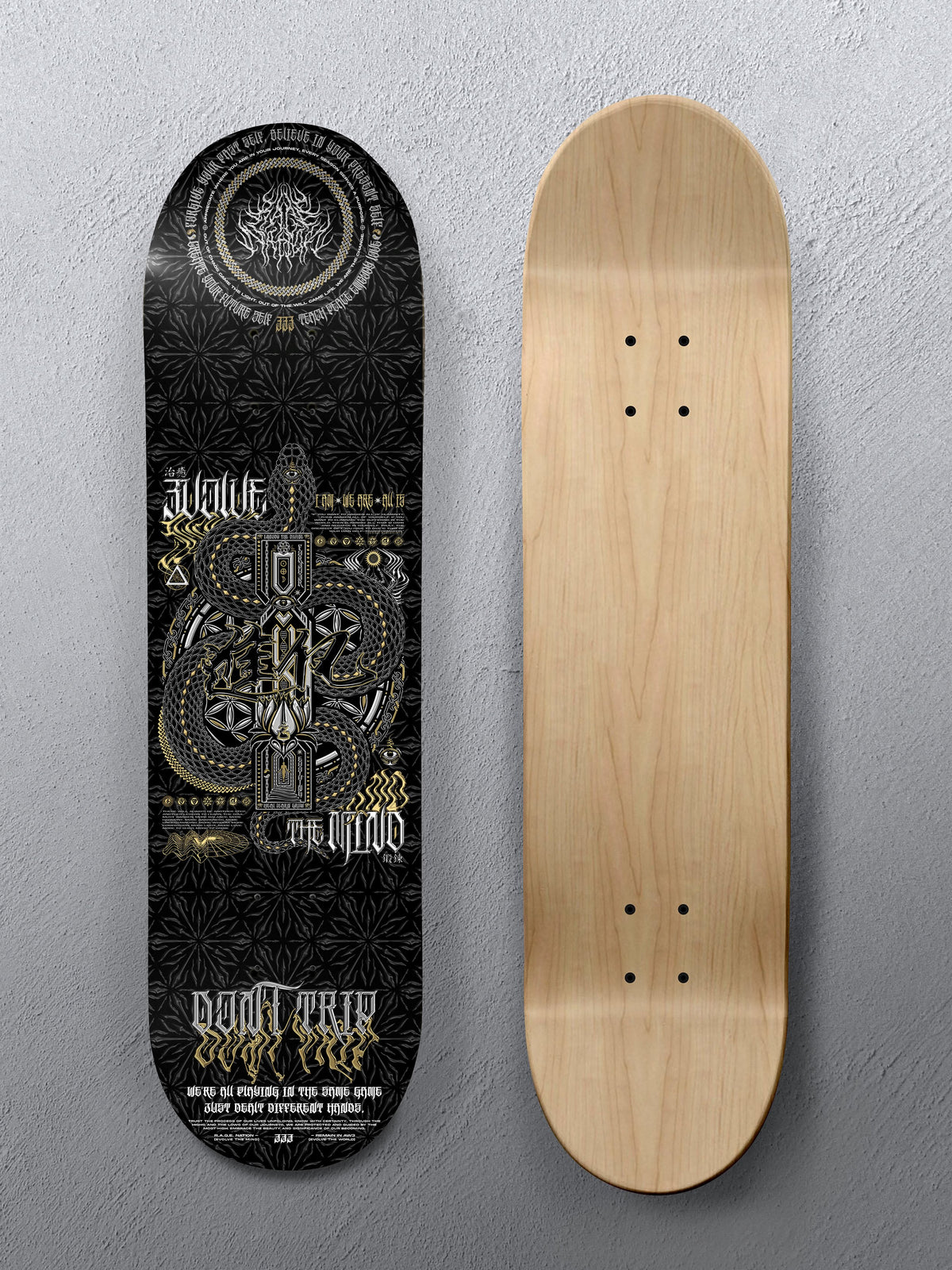 8.5" • EVOLVE THE MIND V1 • Skateboard Deck Skateboard