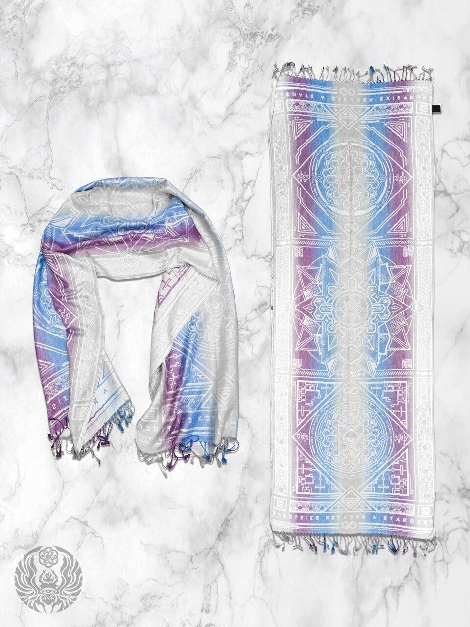 WHITE AMETHYST DHARMA • Reversible Festival Shawl/Scarf Shawls