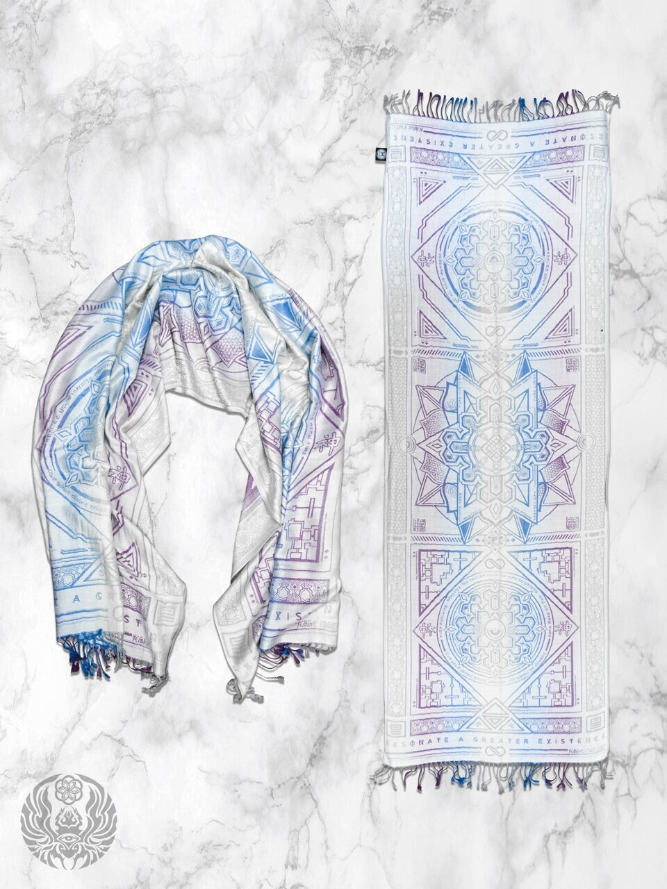 WHITE AMETHYST DHARMA • Reversible Festival Shawl/Scarf Shawls