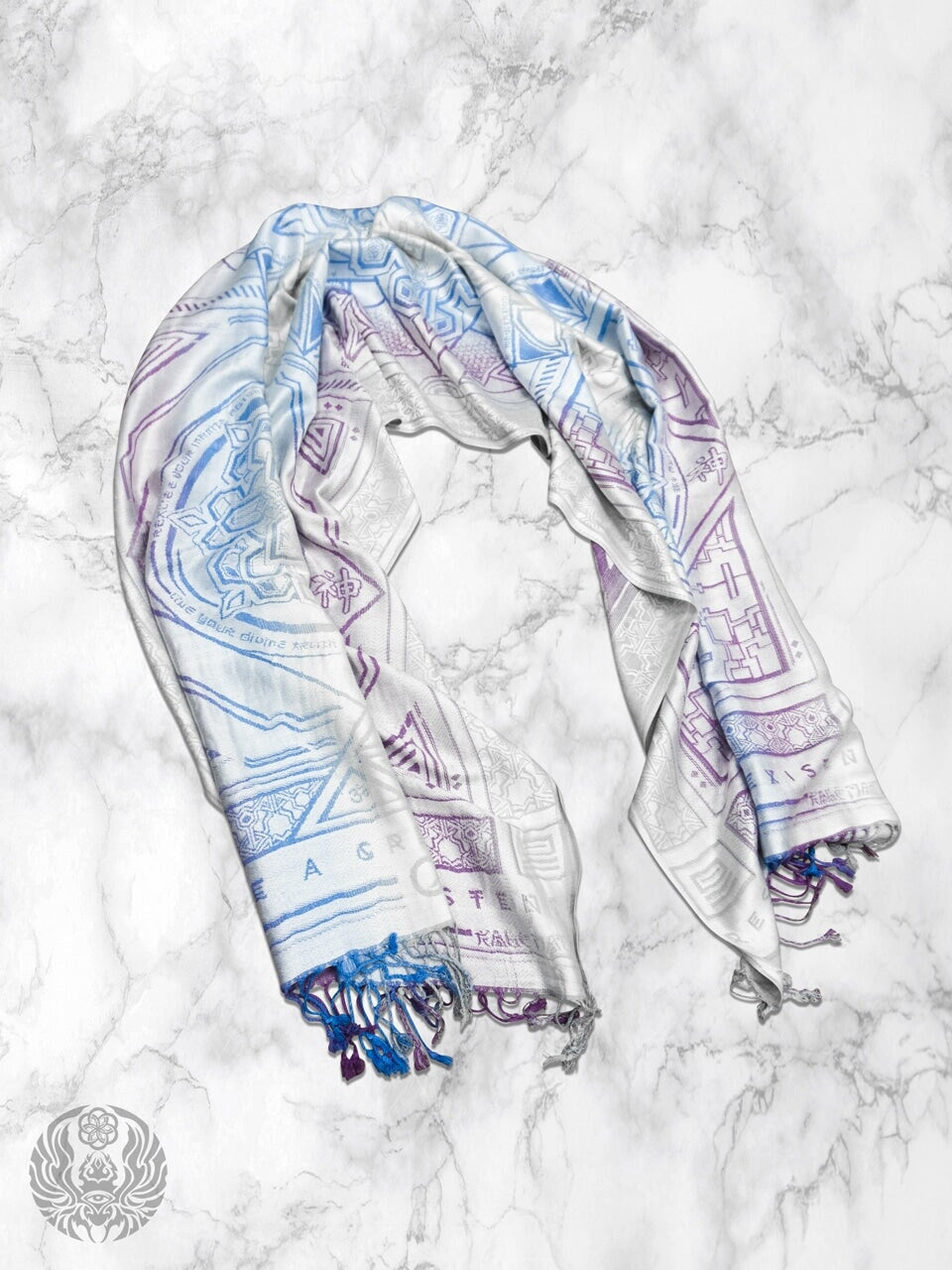 WHITE AMETHYST DHARMA • Reversible Festival Shawl/Scarf Shawls