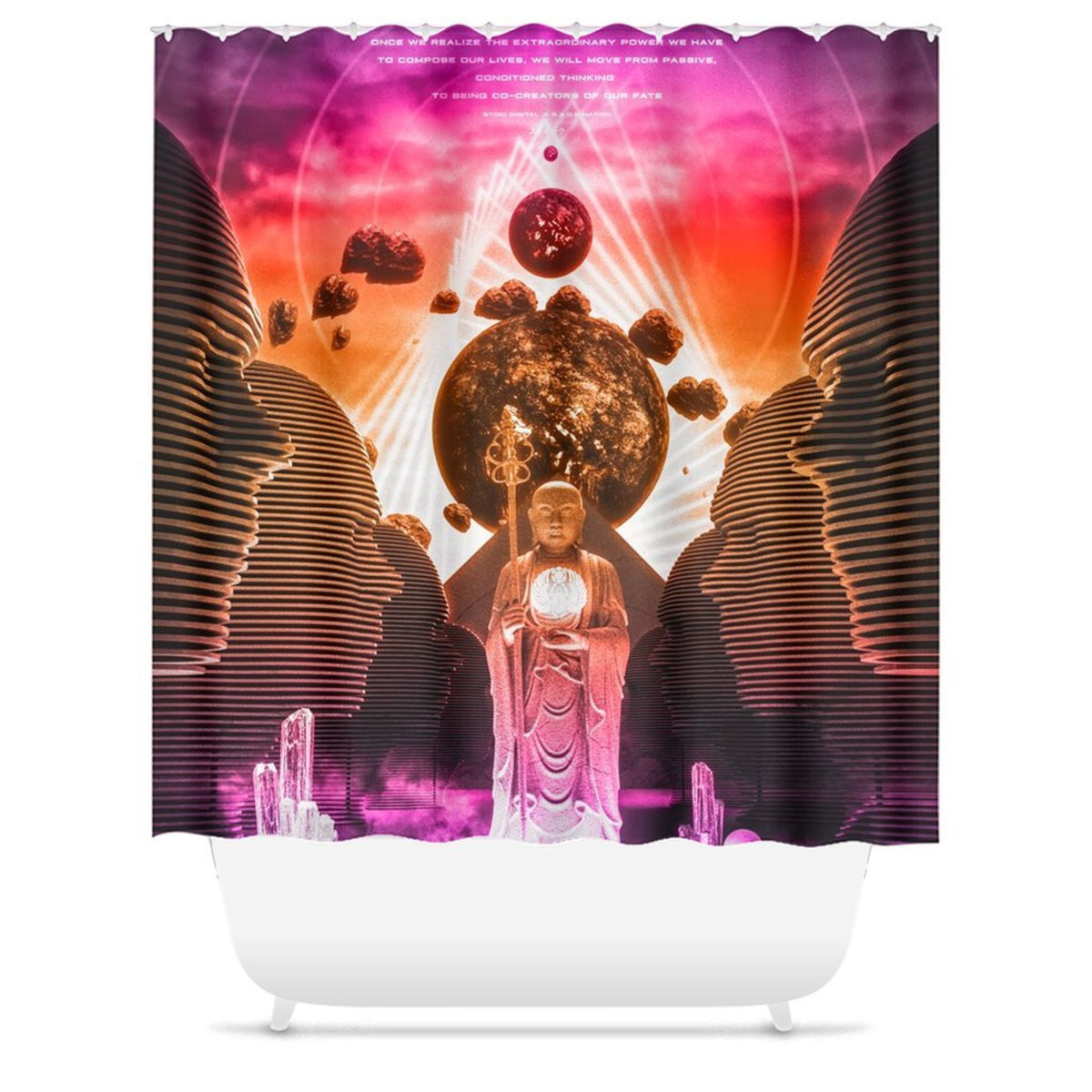 DO ME MONOMYTH Shower Curtains 71x74 inch
