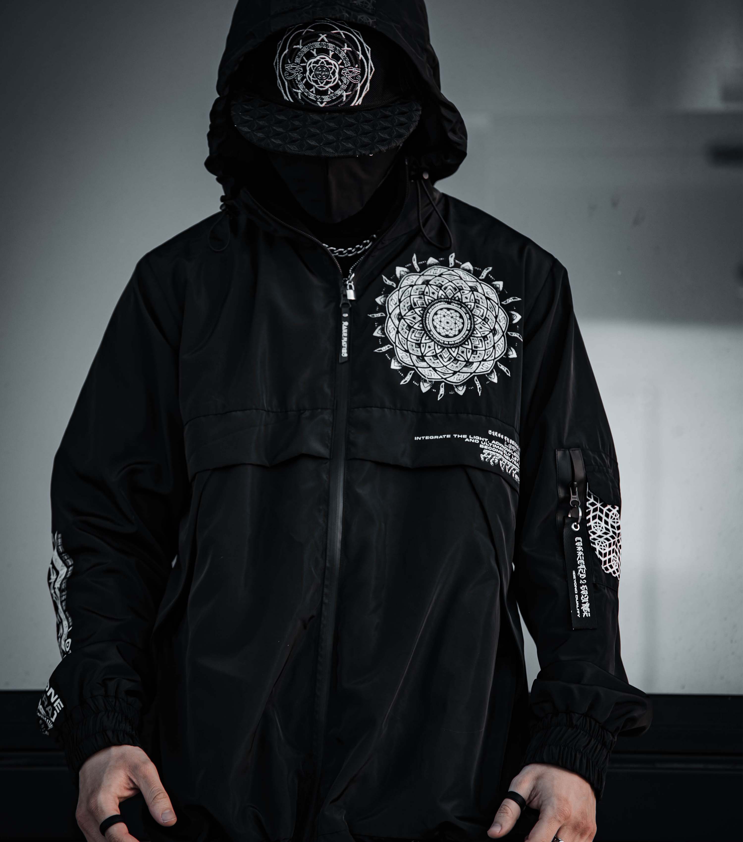 LOTUS THRONE • GLENN THOMSON COLLAB • Waterproof Zip-Up Windbreaker Windbreaker
