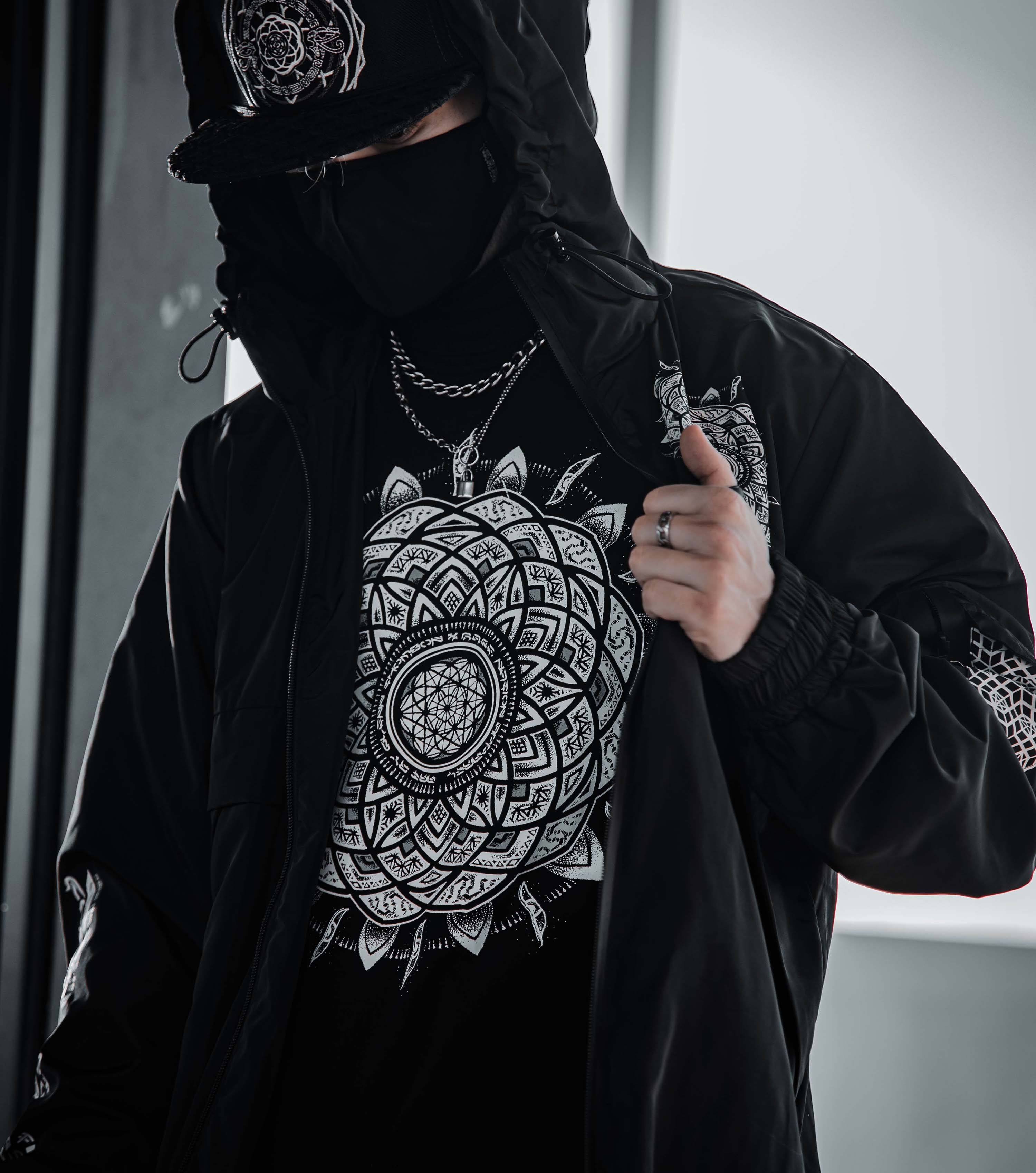 LOTUS THRONE • GLENN THOMSON COLLAB • Waterproof Zip-Up Windbreaker Windbreaker