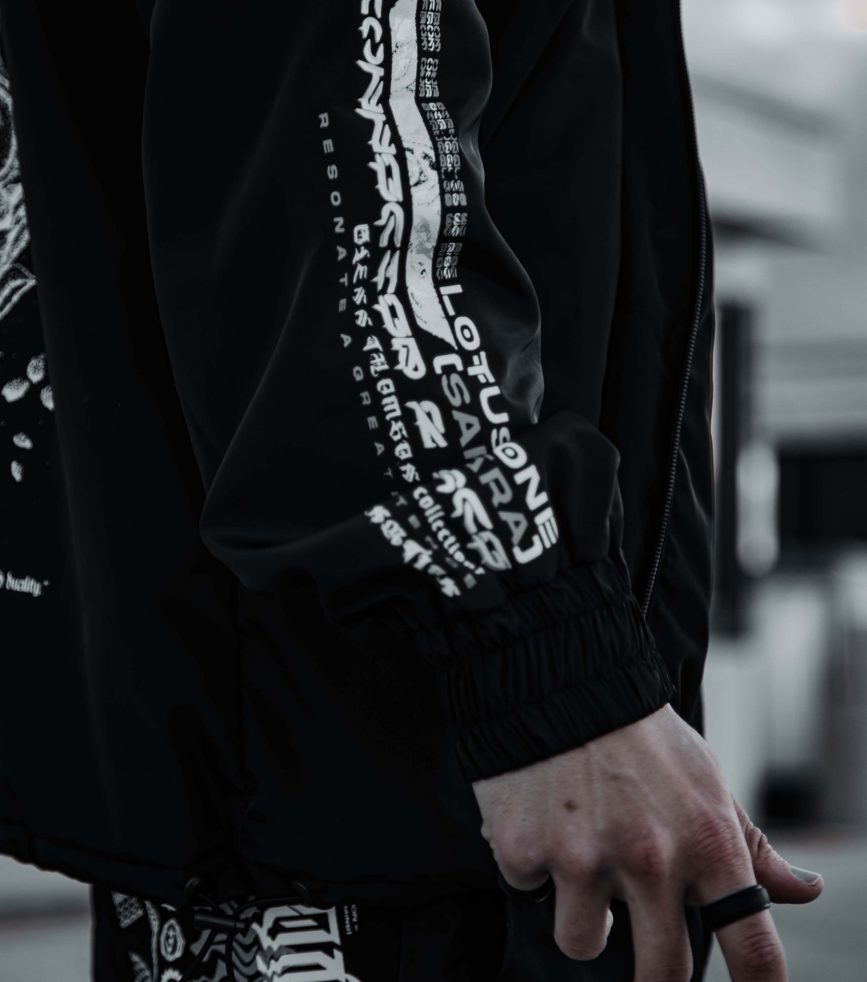 LOTUS THRONE • GLENN THOMSON COLLAB • Waterproof Zip-Up Windbreaker Windbreaker