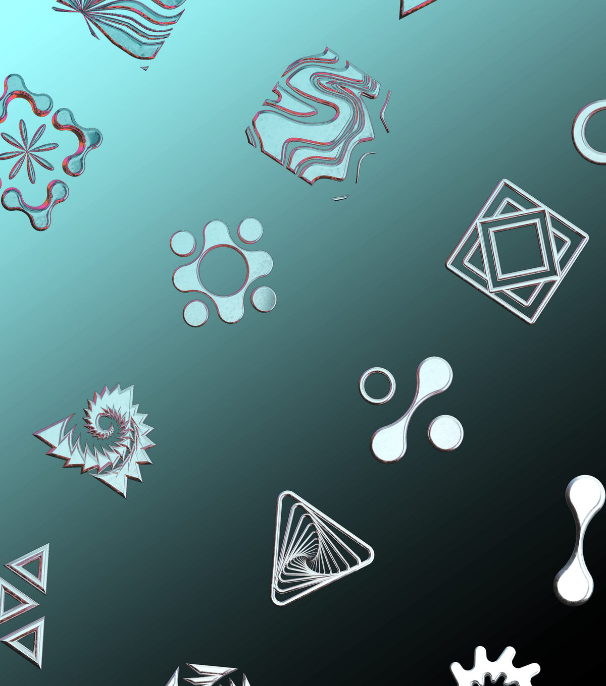 Neo Renaissance • Vector Asset Pack 01 Bevel Chrome • Stoic Digital