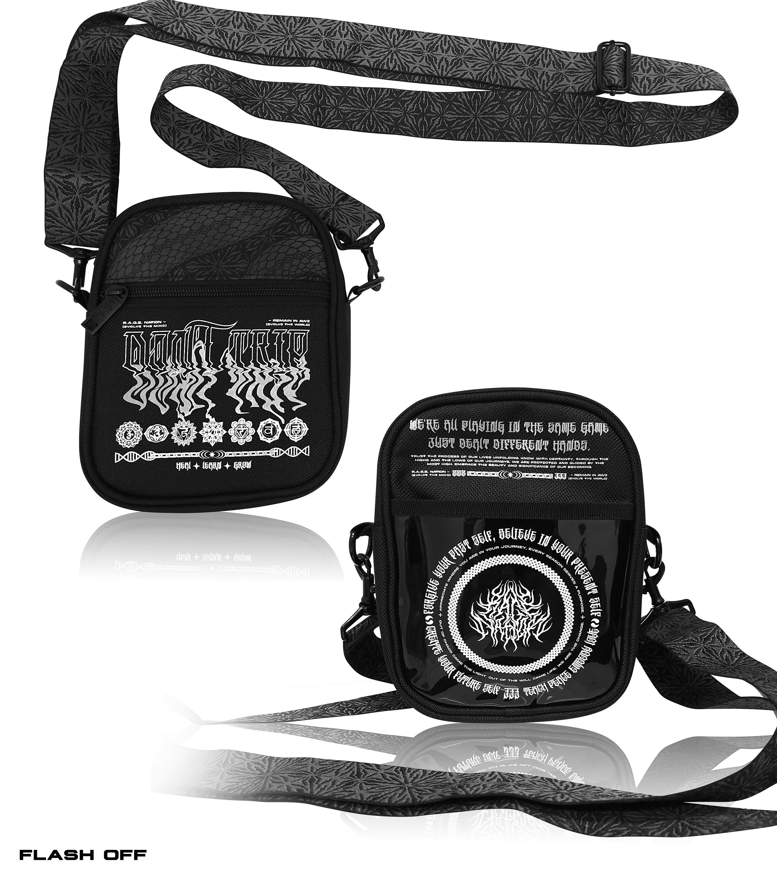 DON'T TRIP • Double-Sided • Reflective Shoulder Bag Shoulder Bag