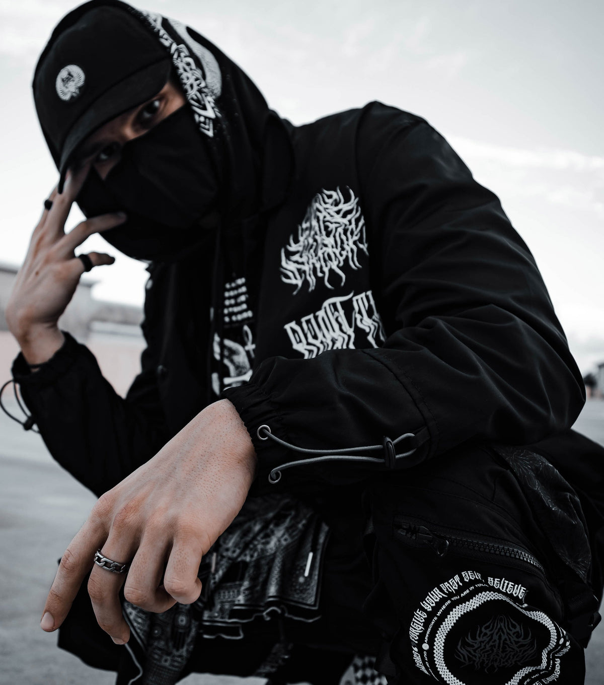 EVOLVE THE MIND • Waterproof Button-Up Windbreaker • AR Activated Jacket