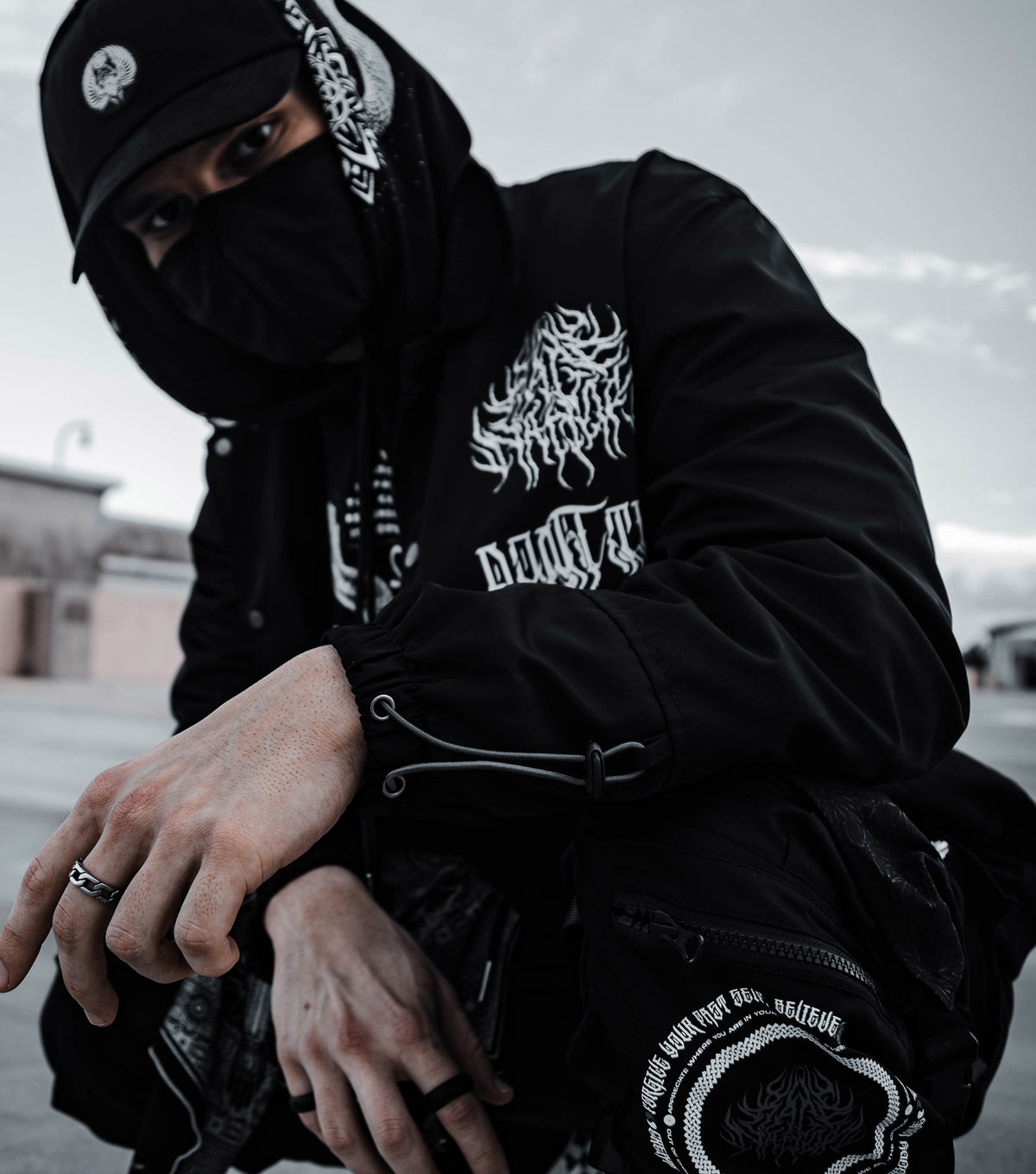 EVOLVE THE MIND • Waterproof Button-Up Windbreaker • AR Activated Jacket