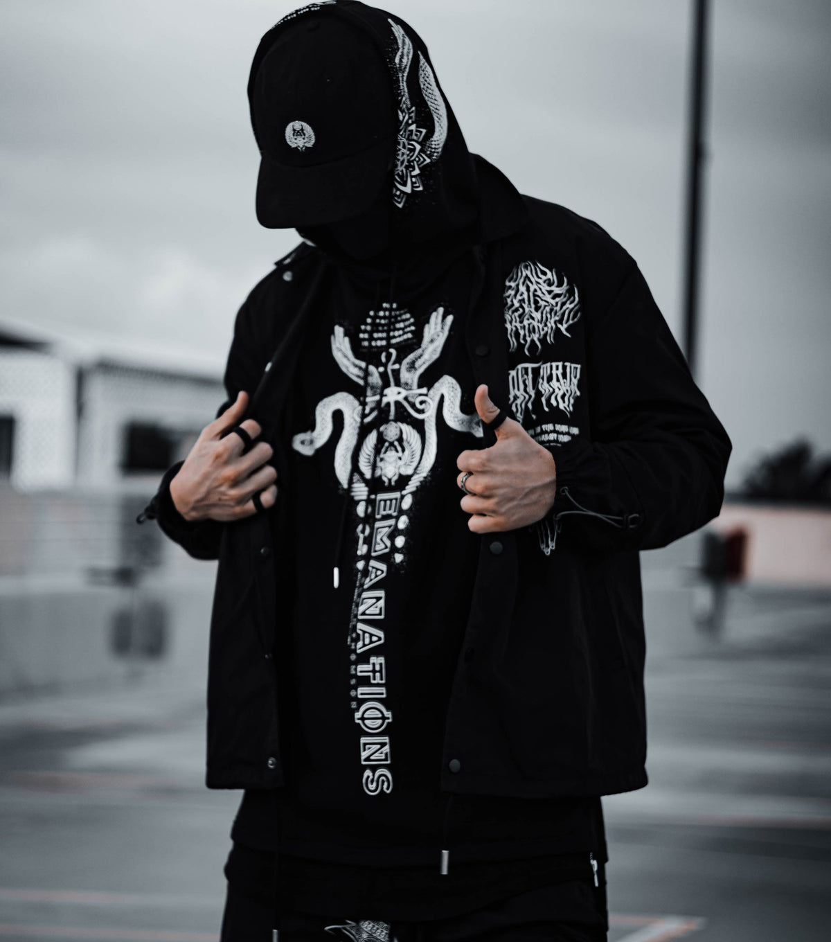 EVOLVE THE MIND • Waterproof Button-Up Windbreaker • AR Activated Jacket