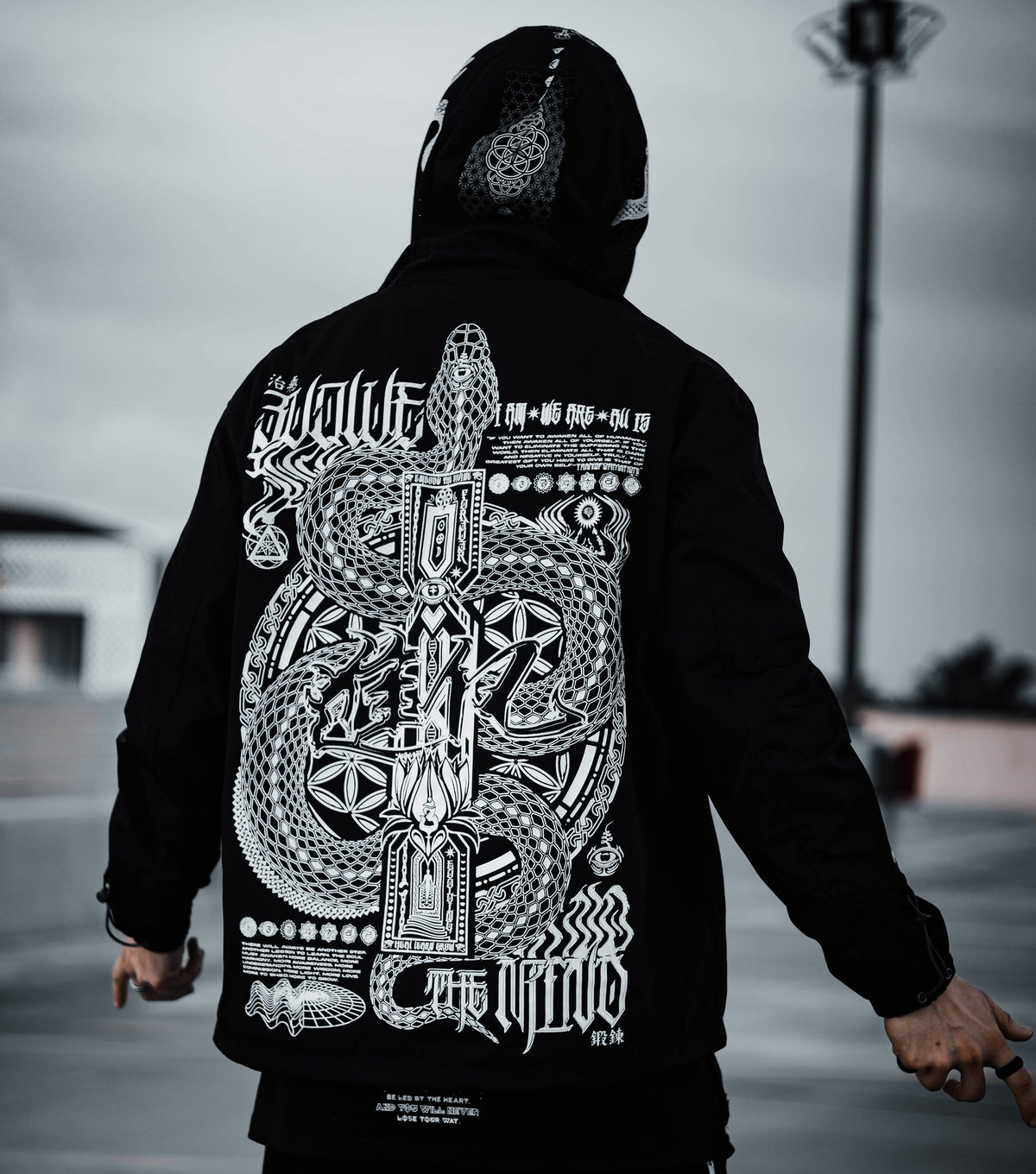 EVOLVE THE MIND • Waterproof Button-Up Windbreaker • AR Activated Jacket