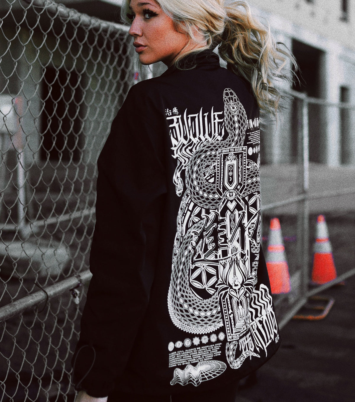 EVOLVE THE MIND • Waterproof Button-Up Windbreaker • AR Activated Jacket