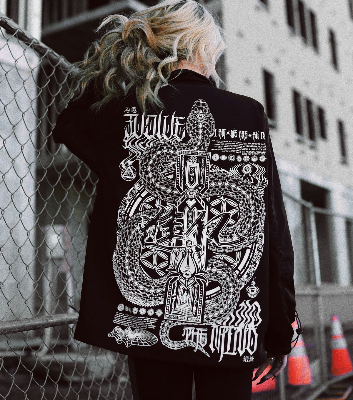 EVOLVE THE MIND • Waterproof Button-Up Windbreaker • AR Activated Jacket