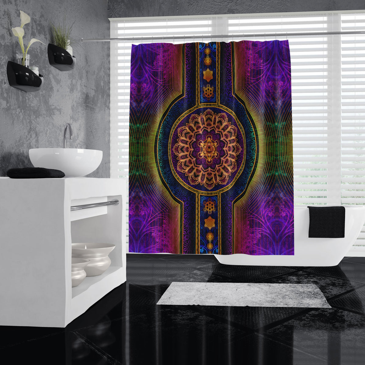 STAGES OF LIGHT V1 • YANTRART • Shower Curtain Shower Curtain