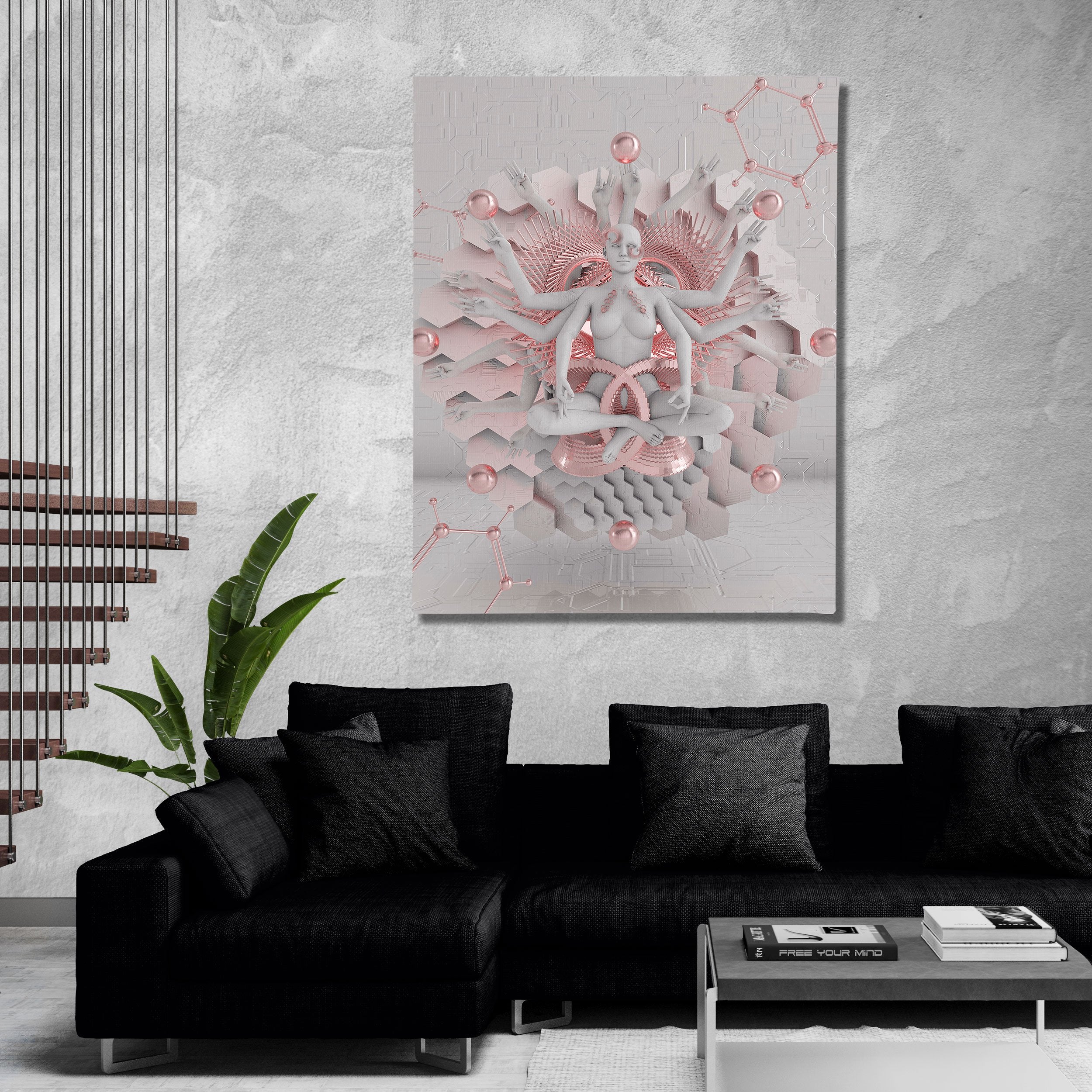 GOT EM • GLASS CRANE • Vertical Canvas Wrap Canvas