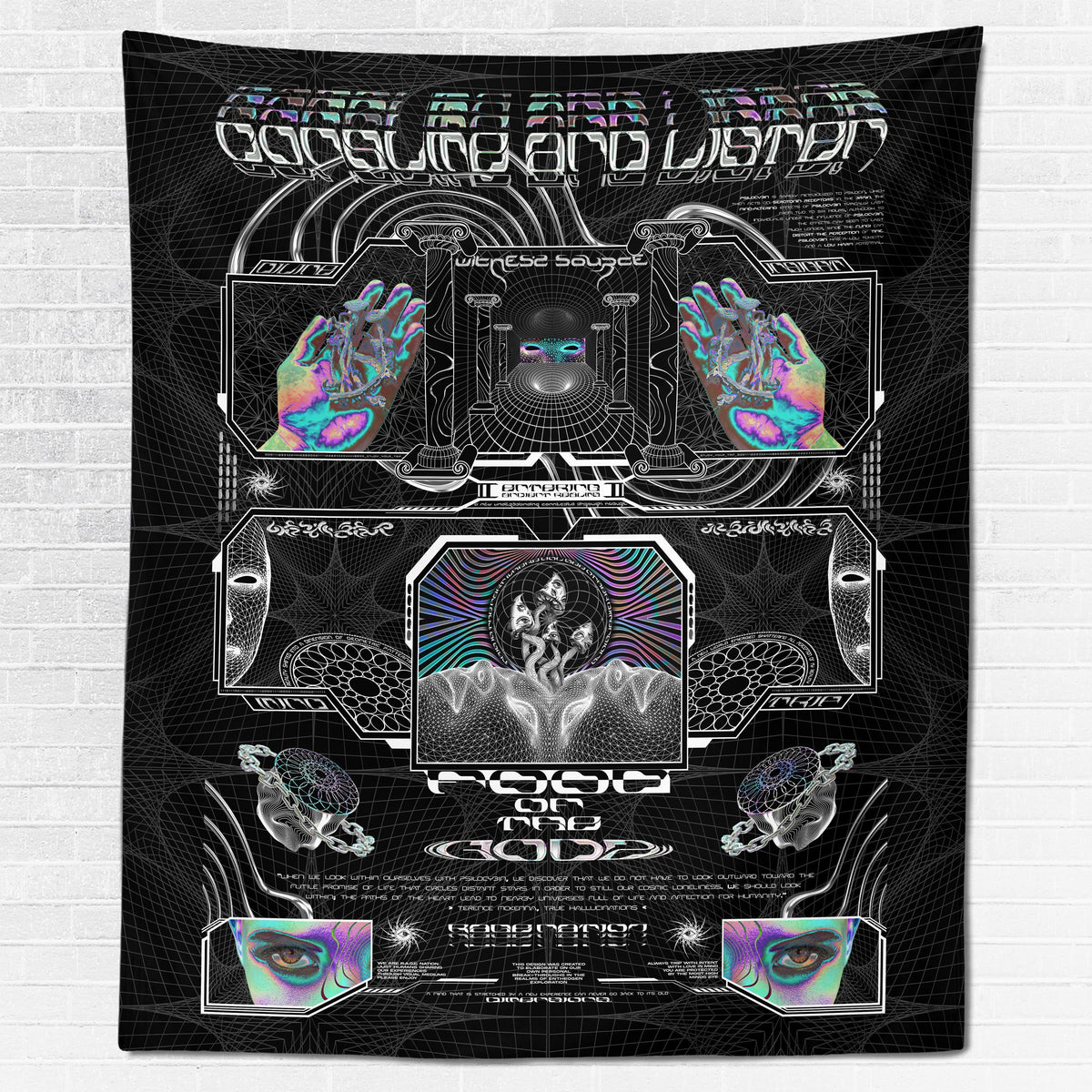 GOLDEN TEACHERS V1 • PSILOCYBIN Tribute • Wall Tapestry Tapestry