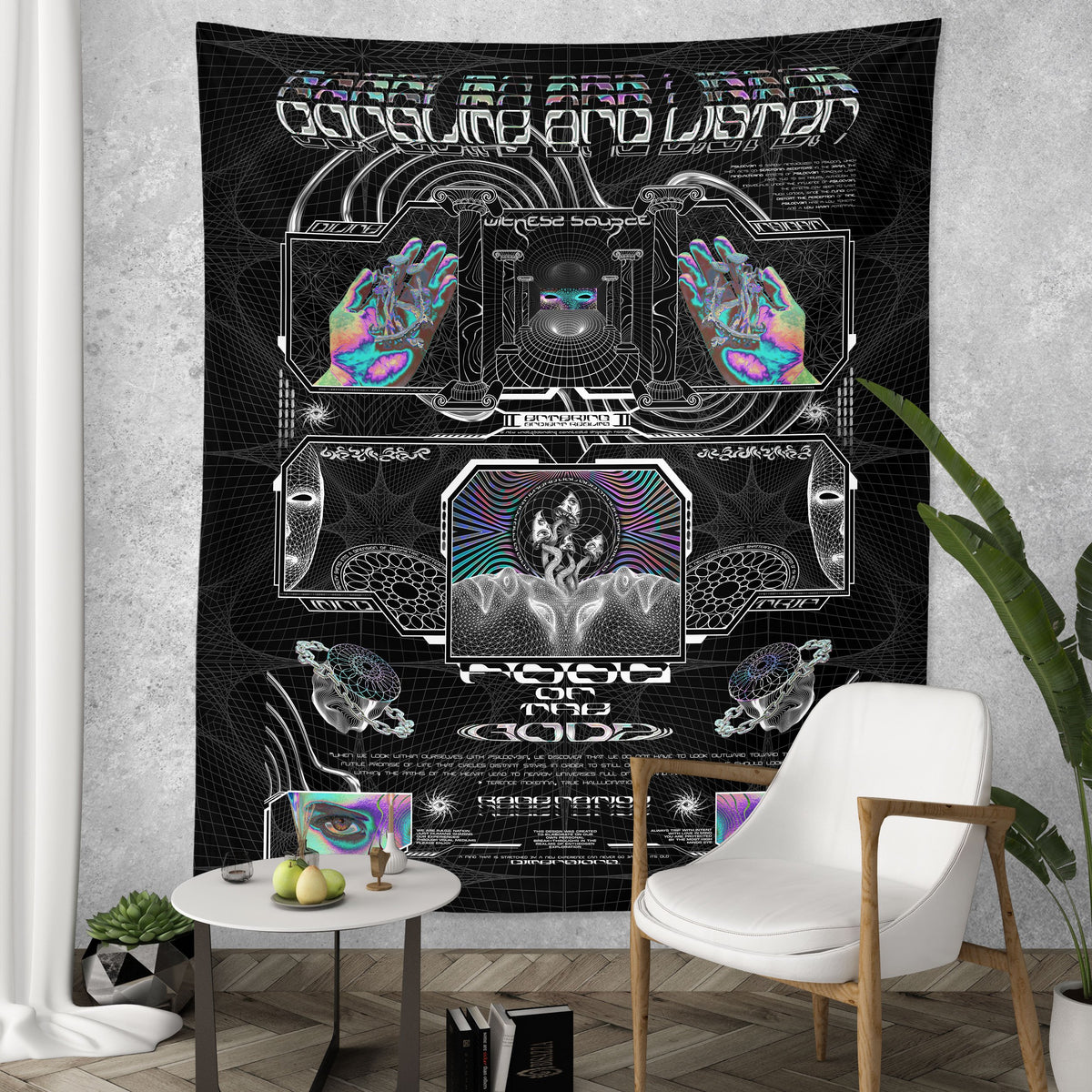 GOLDEN TEACHERS V1 • PSILOCYBIN Tribute • Wall Tapestry Tapestry
