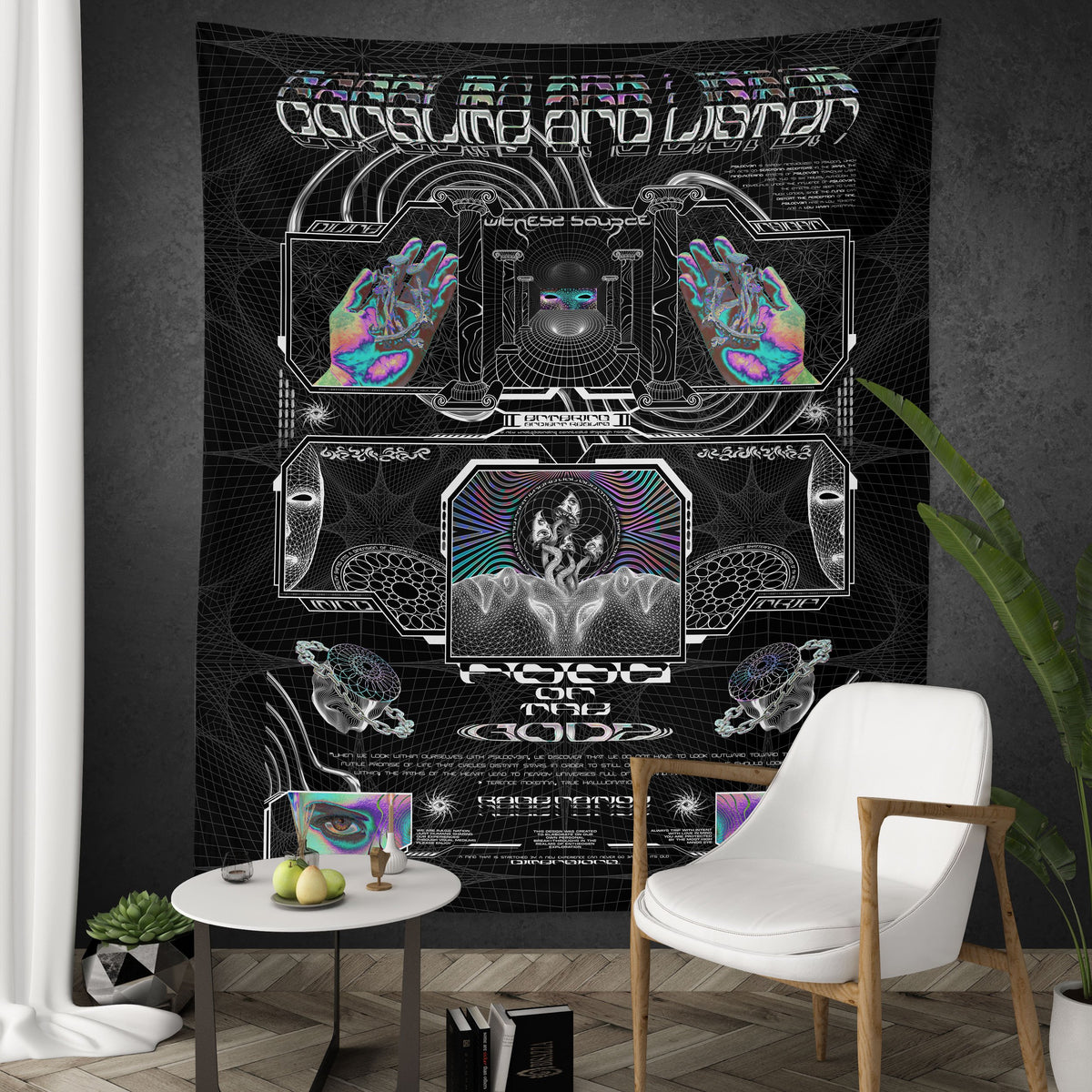 GOLDEN TEACHERS V1 • PSILOCYBIN Tribute • Wall Tapestry Tapestry
