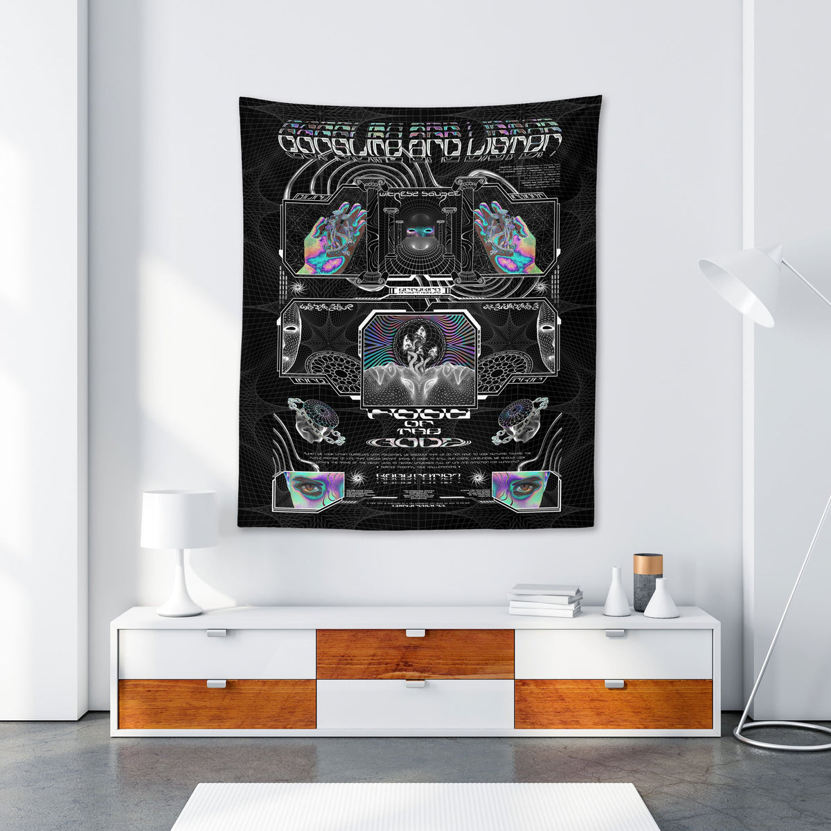 GOLDEN TEACHERS V1 • PSILOCYBIN Tribute • Wall Tapestry Tapestry
