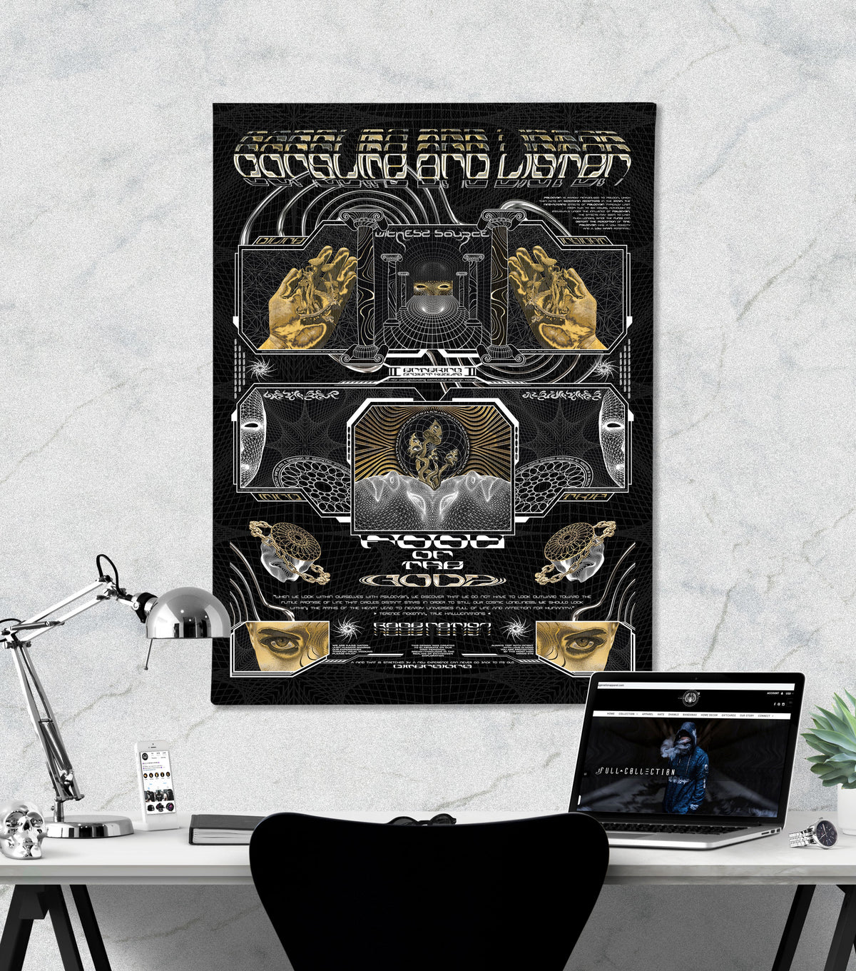 GOLDEN TEACHERS V2 • 𓍊𓋼𓍊 PSILOCYBIN Tribute • Limited Edition Vertical Canvas
