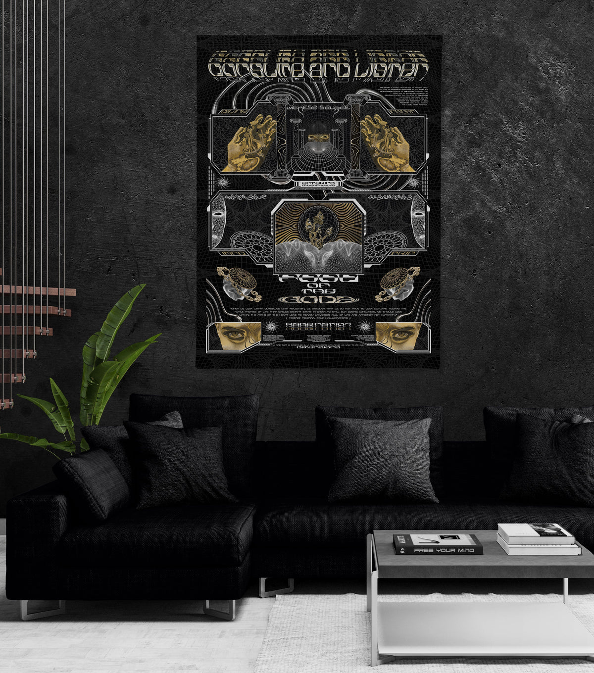 GOLDEN TEACHERS V2 • 𓍊𓋼𓍊 PSILOCYBIN Tribute • Limited Edition Vertical Canvas