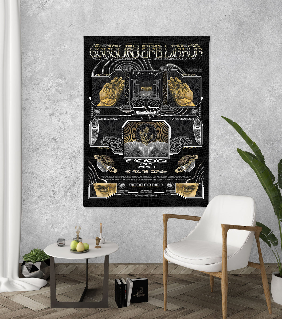 GOLDEN TEACHERS V2 • 𓍊𓋼𓍊 PSILOCYBIN Tribute • Limited Edition Vertical Canvas