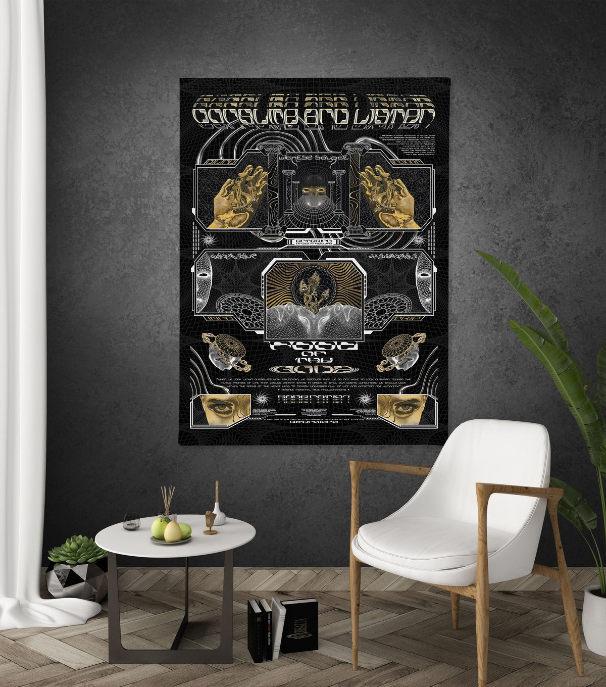 GOLDEN TEACHERS V2 • 𓍊𓋼𓍊 PSILOCYBIN Tribute • Limited Edition Vertical Canvas