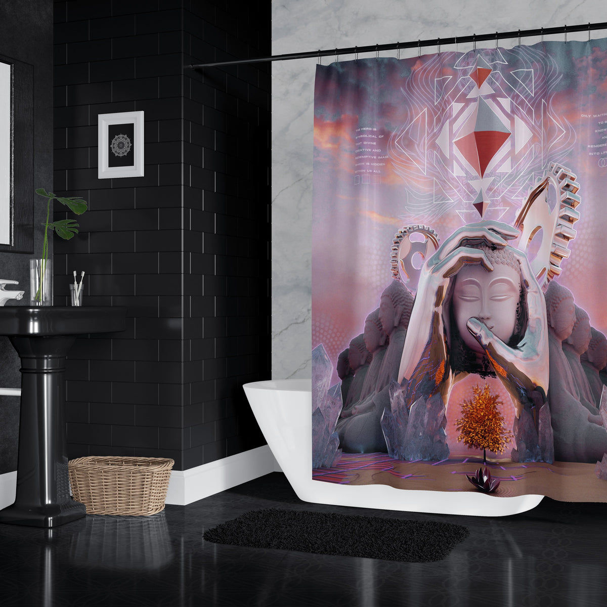 HERO'S JOURNEY V1 • STOIC DIGITAL • Shower Curtain Shower Curtain