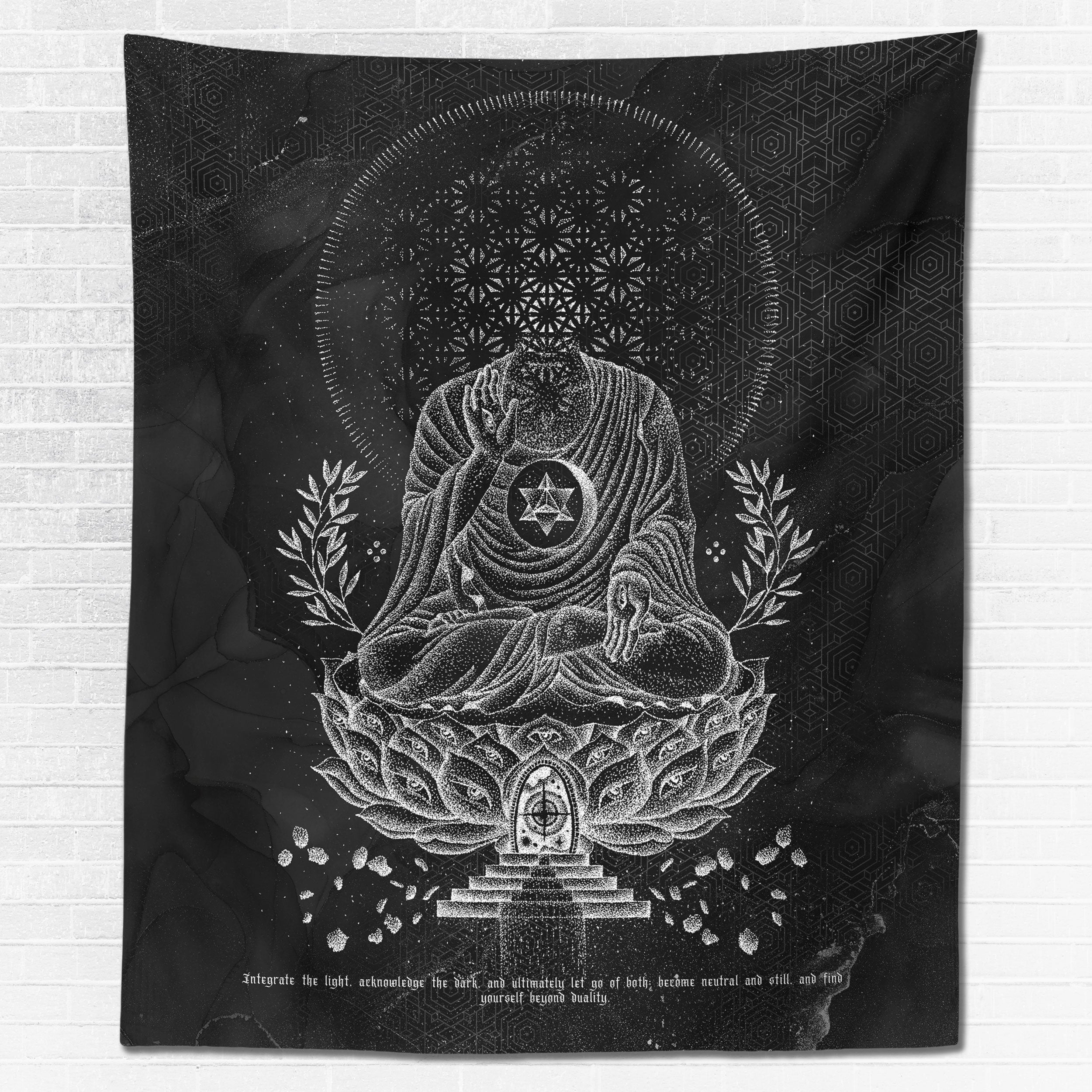 LOTUS THRONE V1 (sahasrāra सहस्रार) • GLENN THOMSON • Wall Tapestry Tapestry
