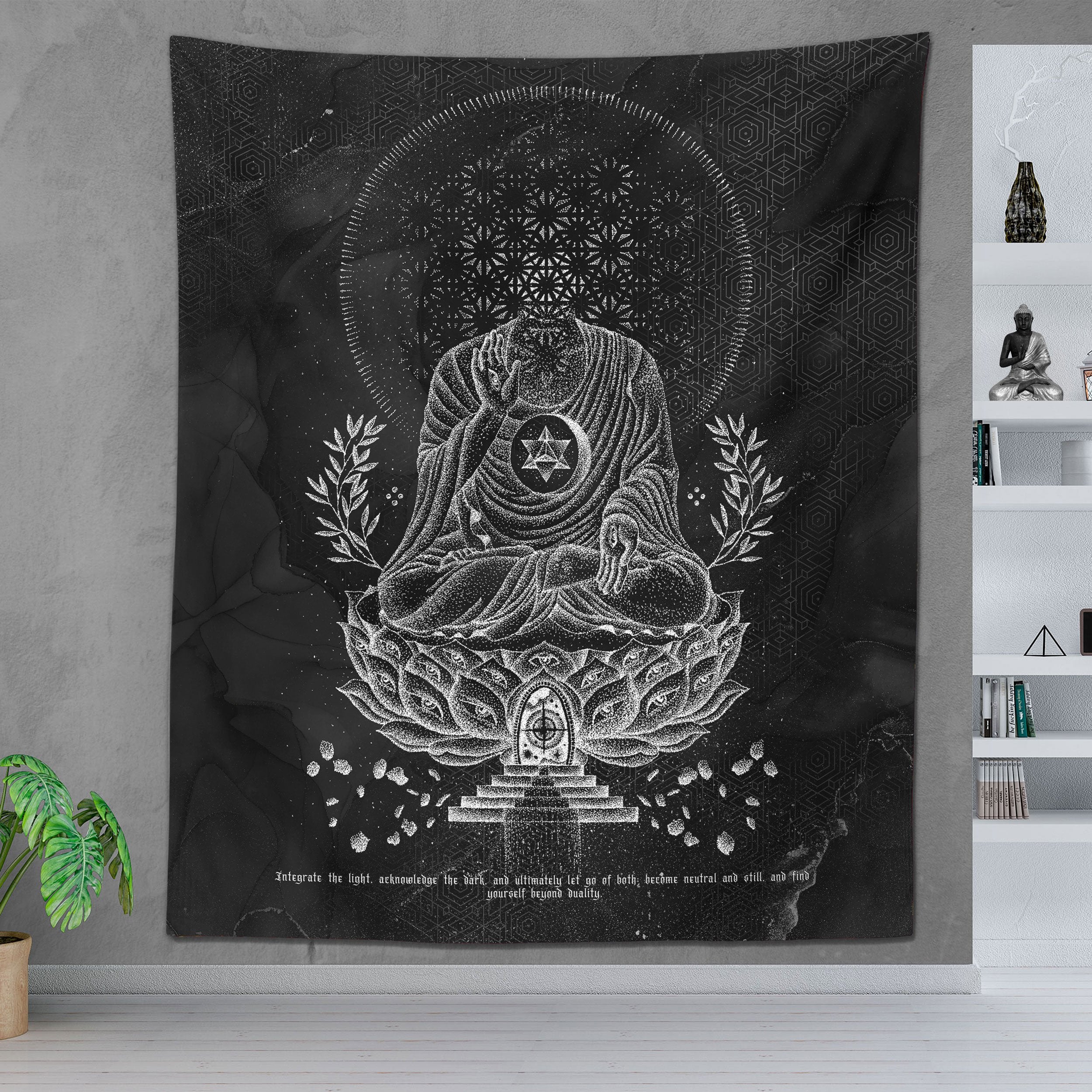 LOTUS THRONE V1 (sahasrāra सहस्रार) • GLENN THOMSON • Wall Tapestry Tapestry