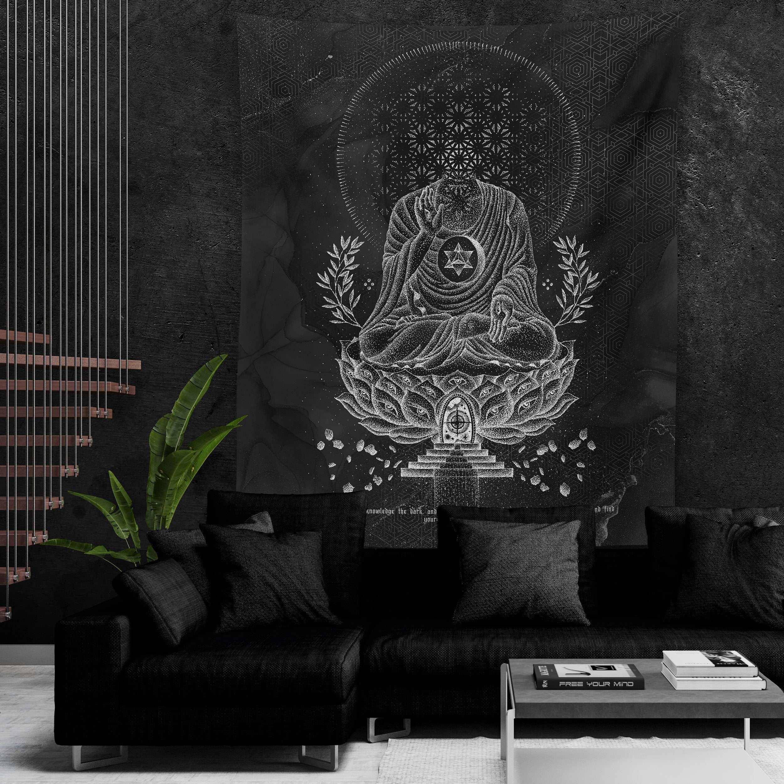 LOTUS THRONE V1 (sahasrāra सहस्रार) • GLENN THOMSON • Wall Tapestry Tapestry