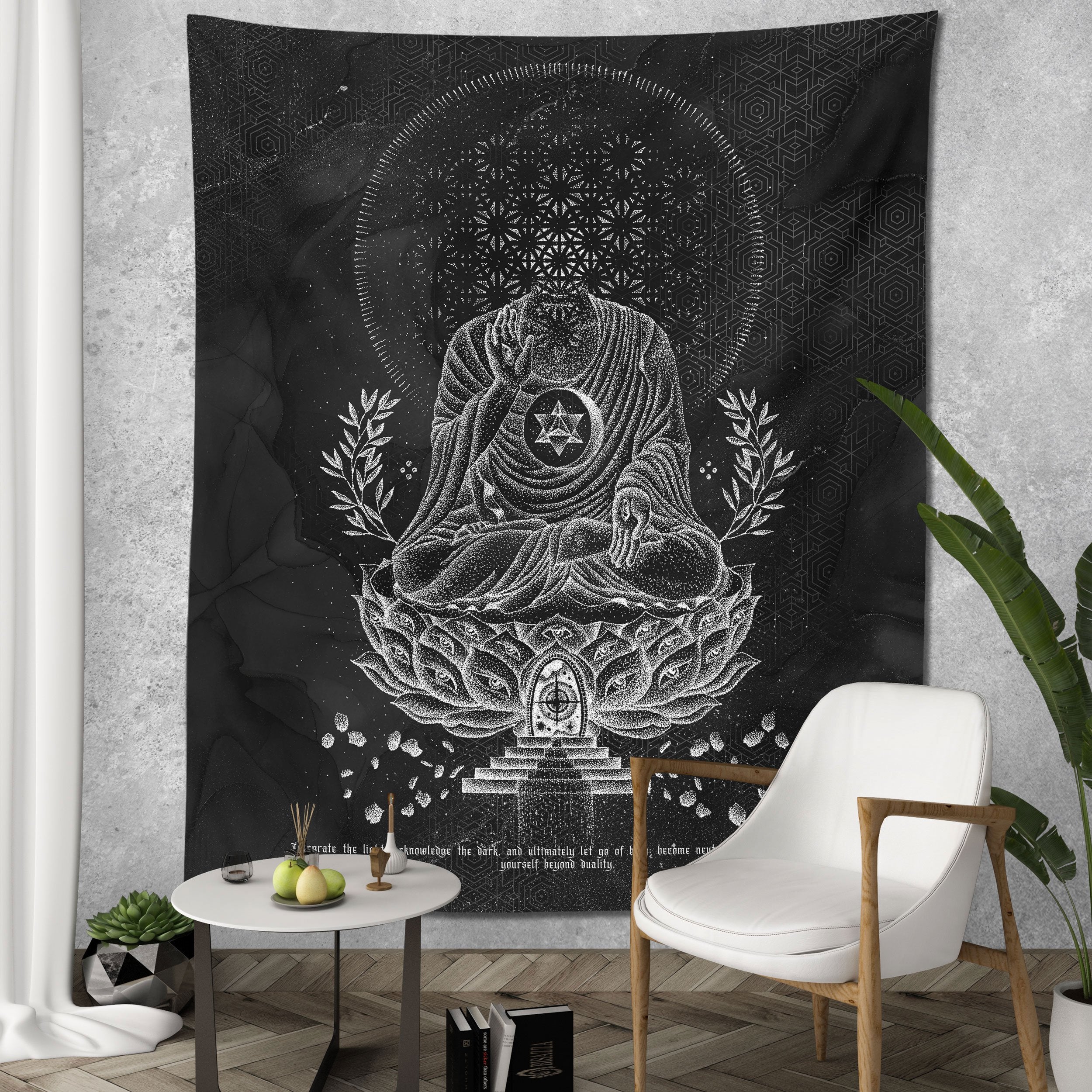 LOTUS THRONE V1 (sahasrāra सहस्रार) • GLENN THOMSON • Wall Tapestry Tapestry