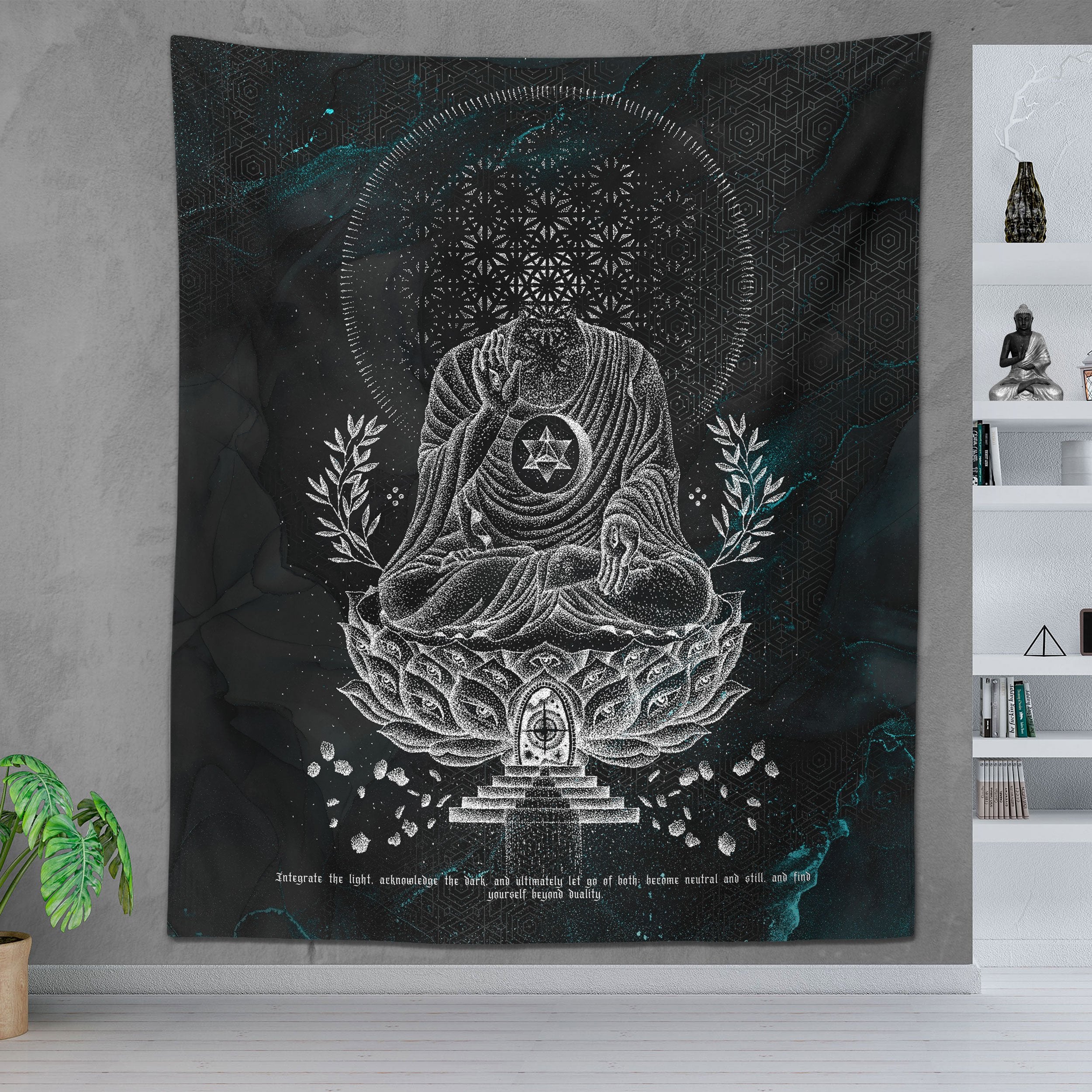 LOTUS THRONE V2 (sahasrāra सहस्रार) • GLENN THOMSON • Wall Tapestry Tapestry