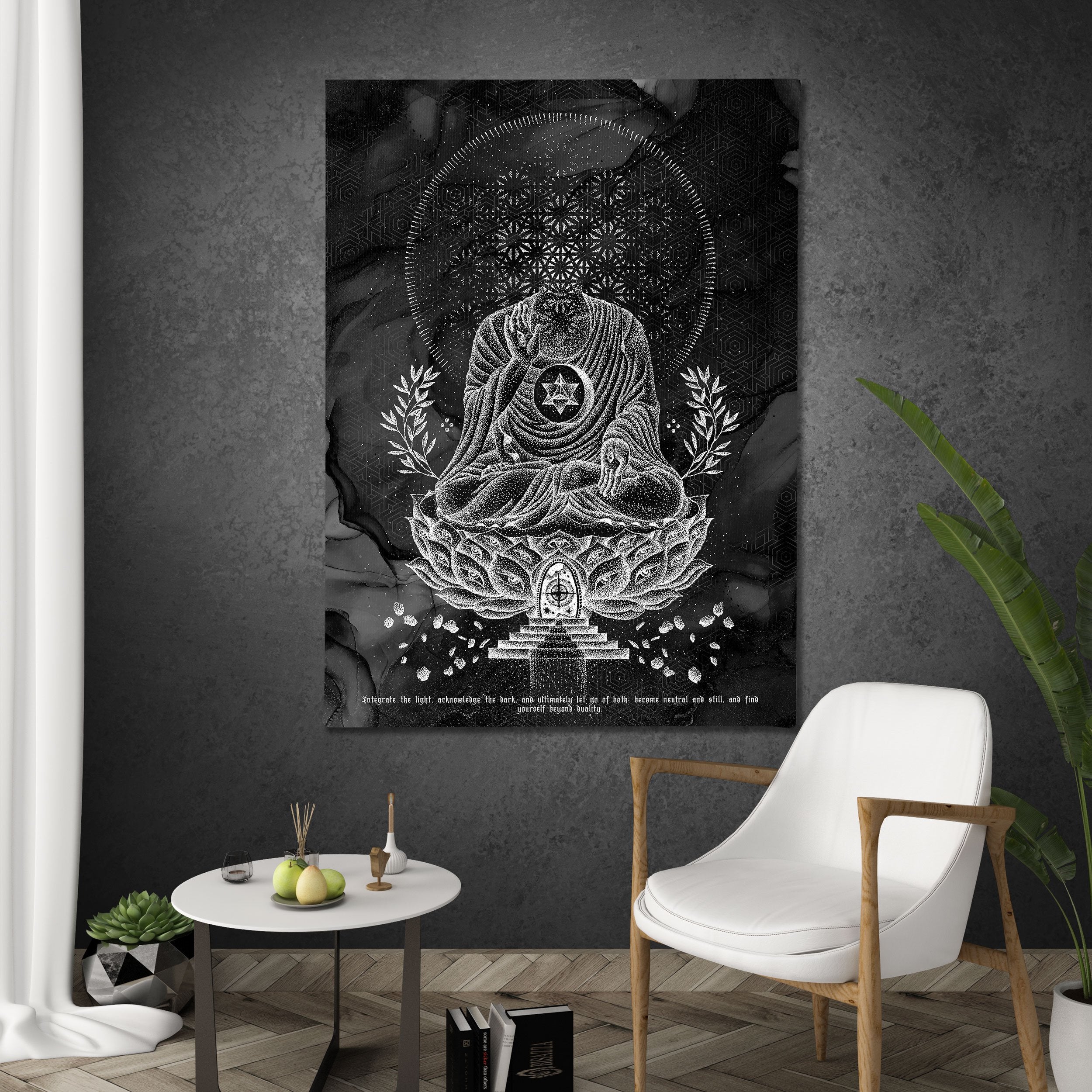 LOTUS THRONE V1 (sahasrāra सहस्रार) • GLENN THOMSON • Vertical Canvas Canvas