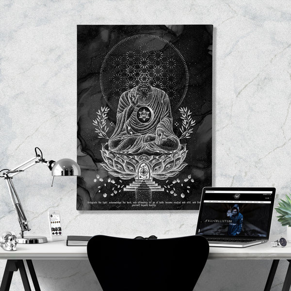 LOTUS THRONE V1 (sahasrāra सहस्रार) • GLENN THOMSON • Vertical Canvas Canvas
