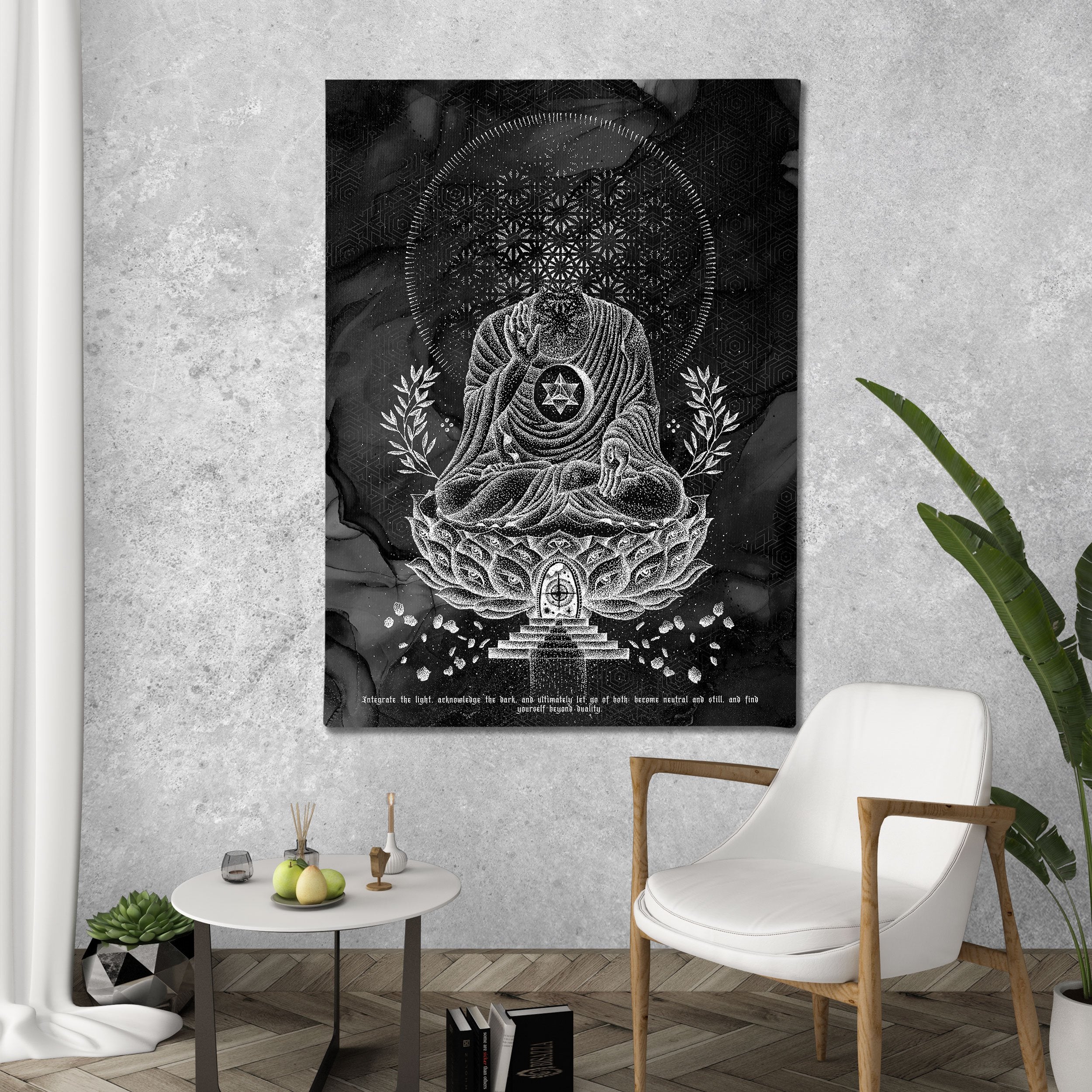 LOTUS THRONE V1 (sahasrāra सहस्रार) • GLENN THOMSON • Vertical Canvas Canvas