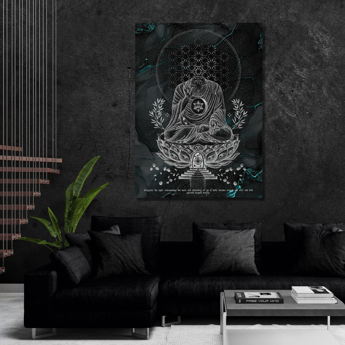 LOTUS V3 TEAL Canvas Wraps