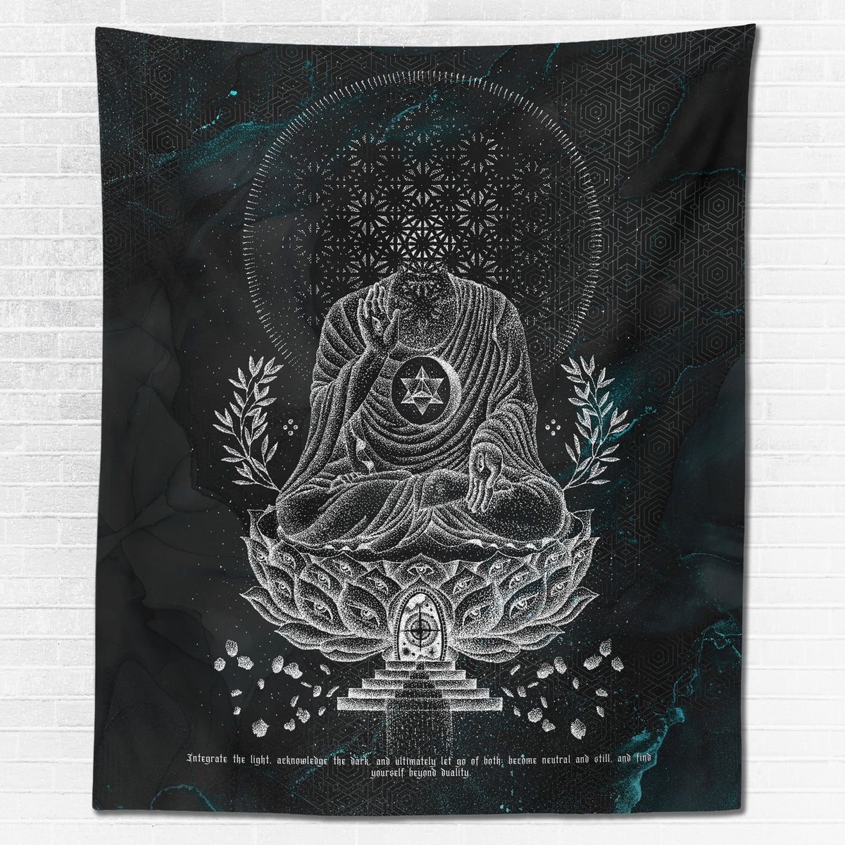 LOTUS THRONE V2 (sahasrāra सहस्रार) • GLENN THOMSON • Wall Tapestry Tapestry