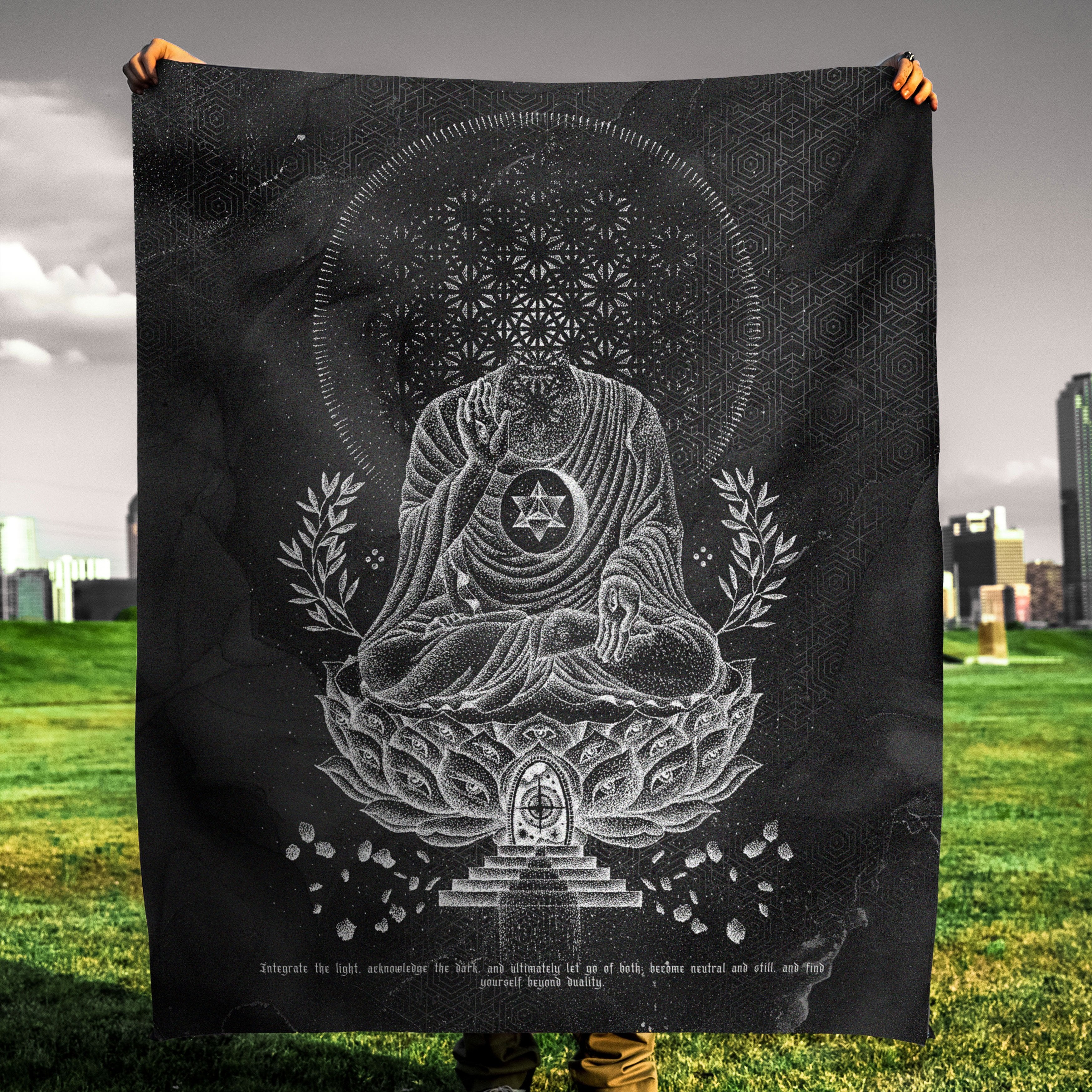 LOTUS THRONE V1 (sahasrāra सहस्रार) • GLENN THOMSON • Wall Tapestry Tapestry