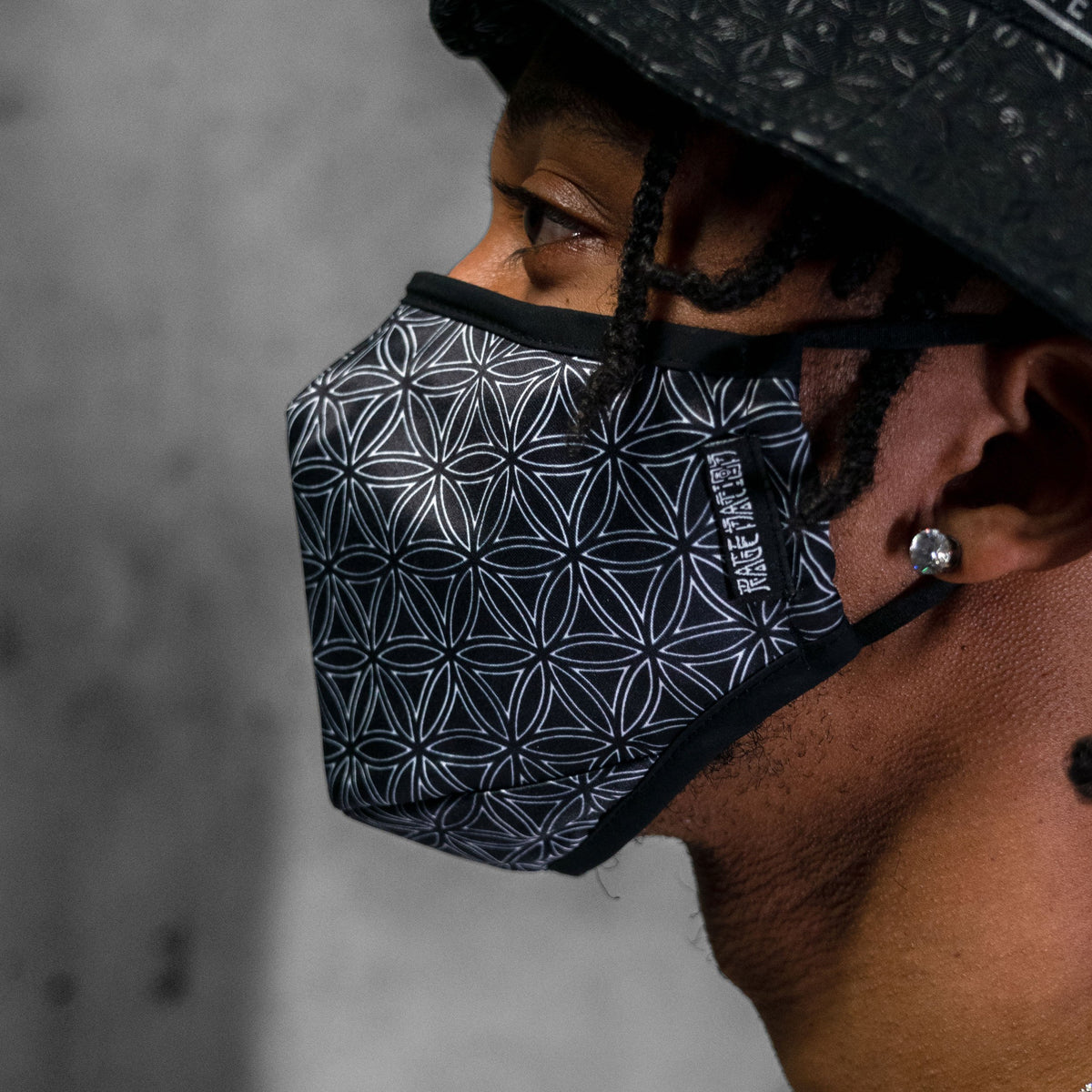 FLOWER OF LIFE • Satin Face Mask + Filters Mask
